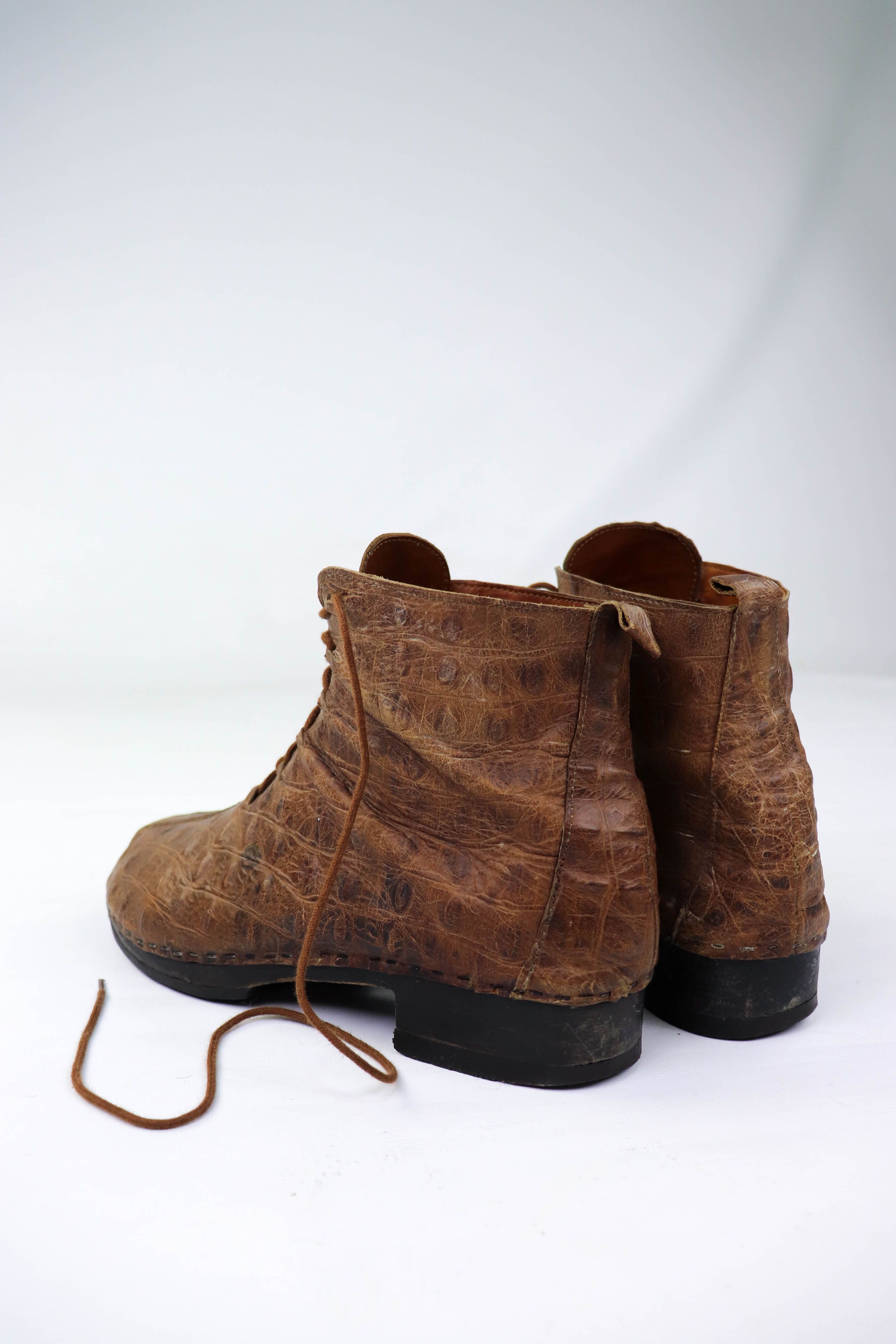 Vintage Jan Jansen Vintage Distressed Crocodile Leather Boots Size US 8 / EU 41 - 10 Thumbnail