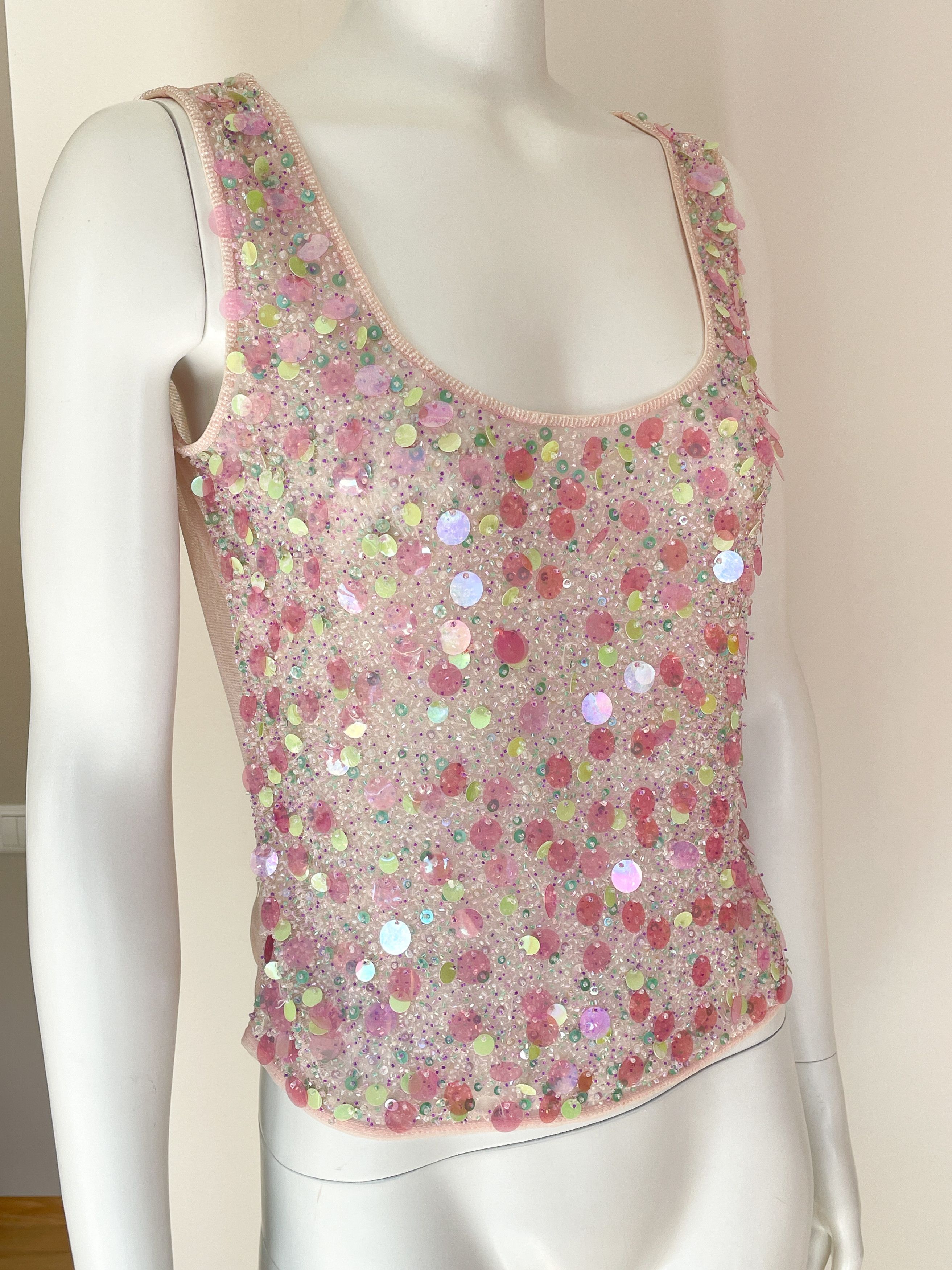 Escada pink sequin top Size M / US 6-8 / IT 42-44 - 2 Thumbnail