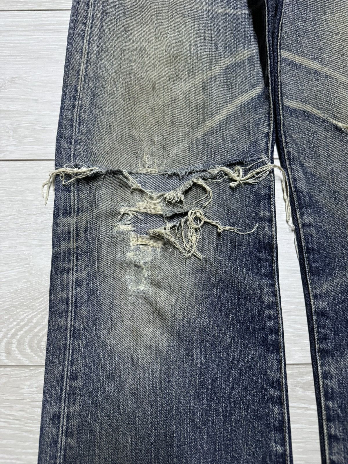 Levi's Levis 505 Mud Wash Nice Faded Distressed Straight Jeans Size US 28 / EU 44 - 7 Thumbnail