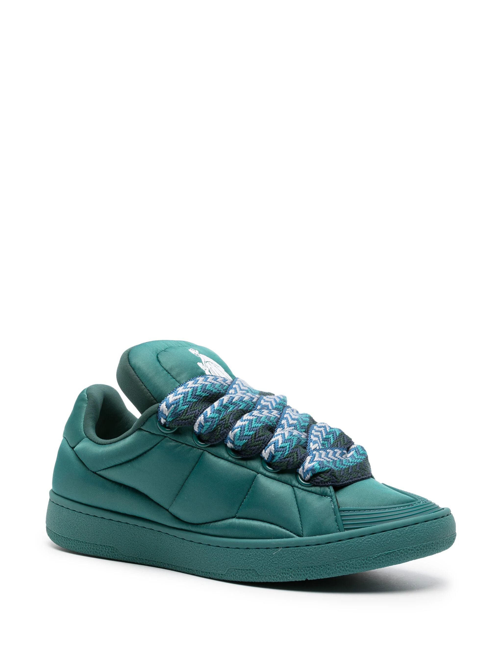 Lanvin o1w1db11024 Curb Low Top Sneakers in Green Size US 11 / EU 44 - 3 Thumbnail