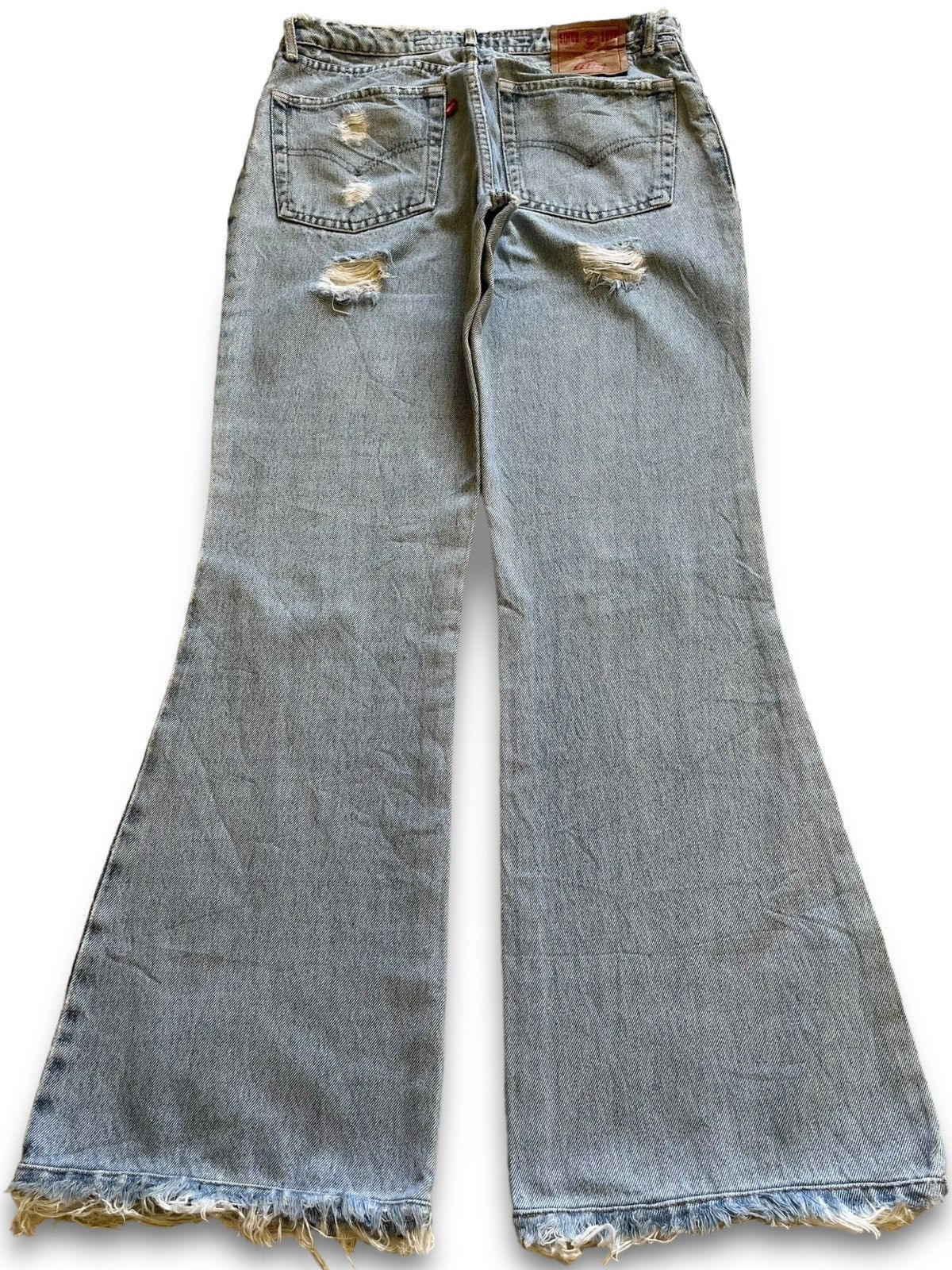 Japanese Brand SALES🔥Vintage Japanese Brand Distressed Flare Jeans Size 27" / US 4 / IT 40 - 2 Thumbnail