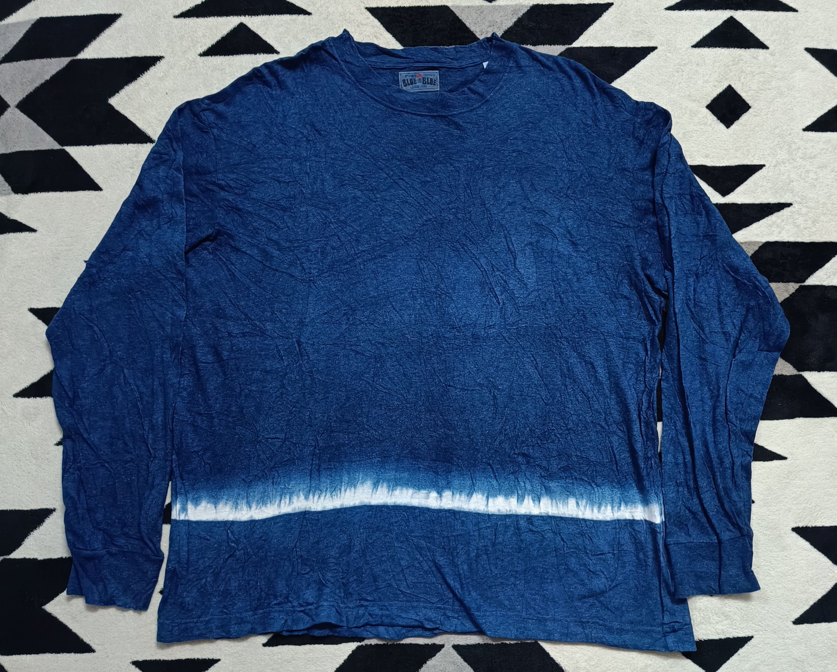 Blue Blue Japan 🔥🔥Rare Blue blue Japan Tie Dye Long Sleeve Tee Size US L / EU 52-54 / 3 - 3 Thumbnail