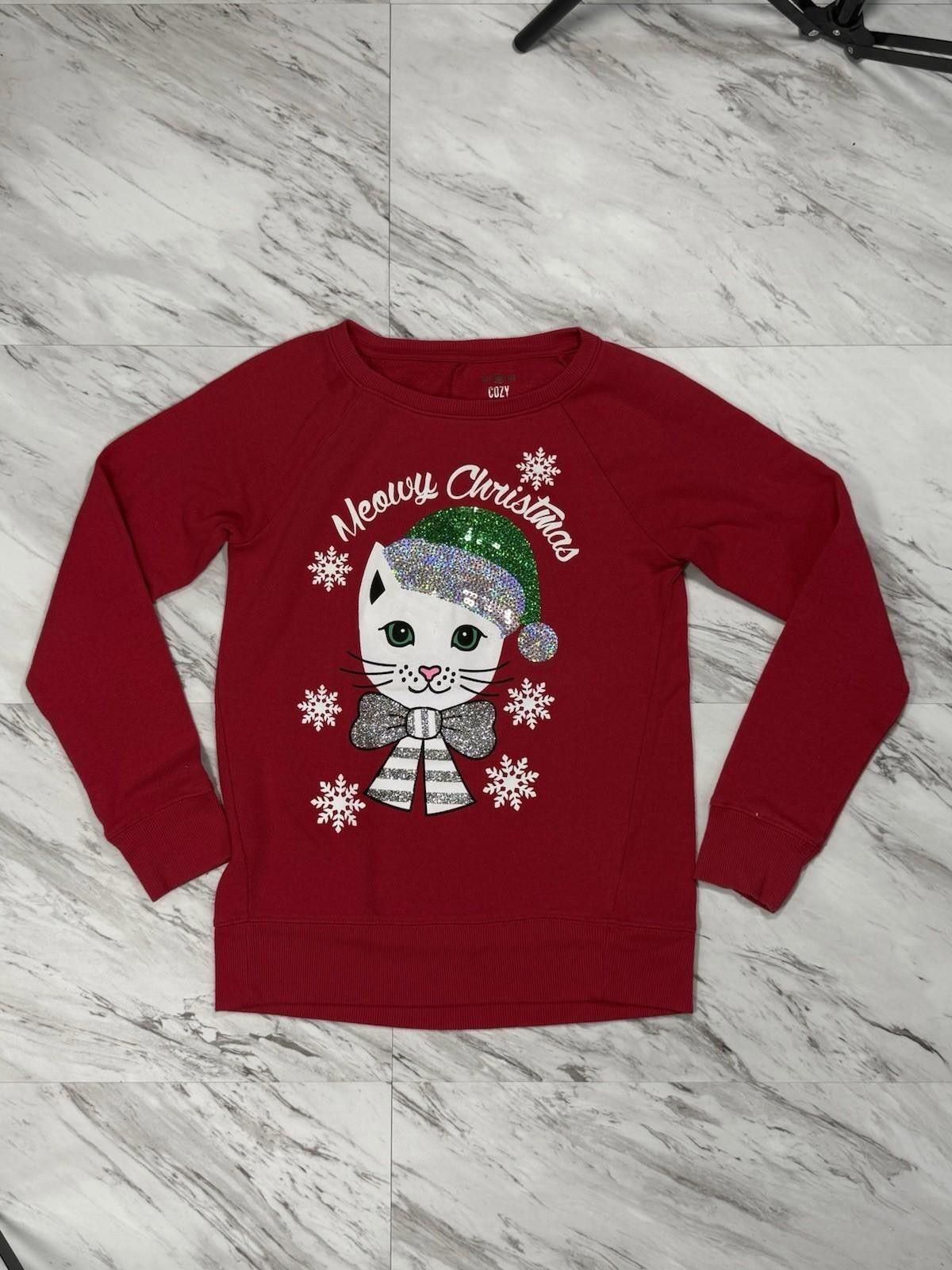 Christian Louboutin SO Cozy Crewneck Meowy Christmas Cat Sweater Red Size 12 #8 Size XL / US 12-14 / IT 48-50 - 1 Thumbnail
