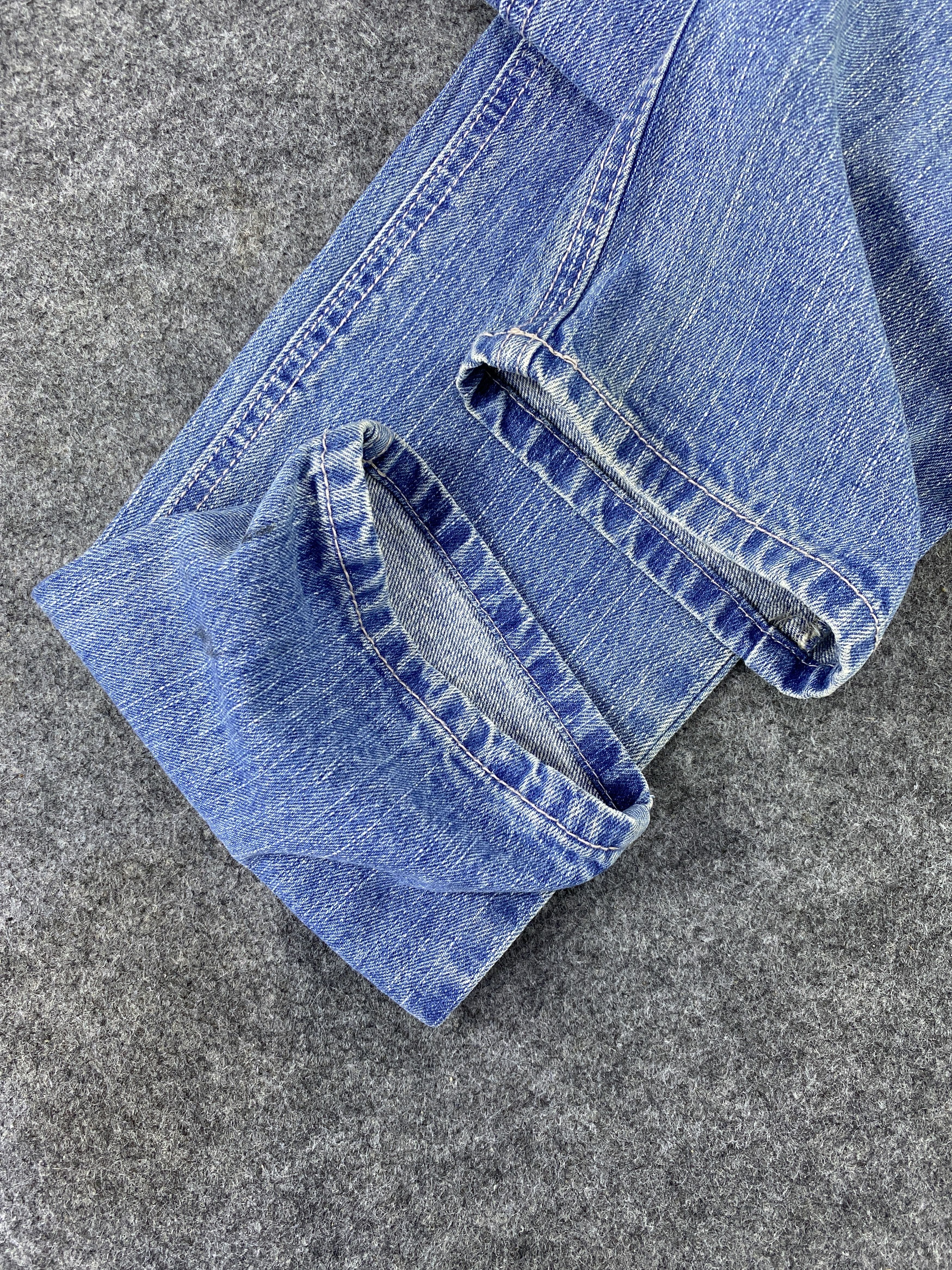 Japanese Brand Jeffley Distress Blue Jeans- J1108 Size 29" - 15 Thumbnail