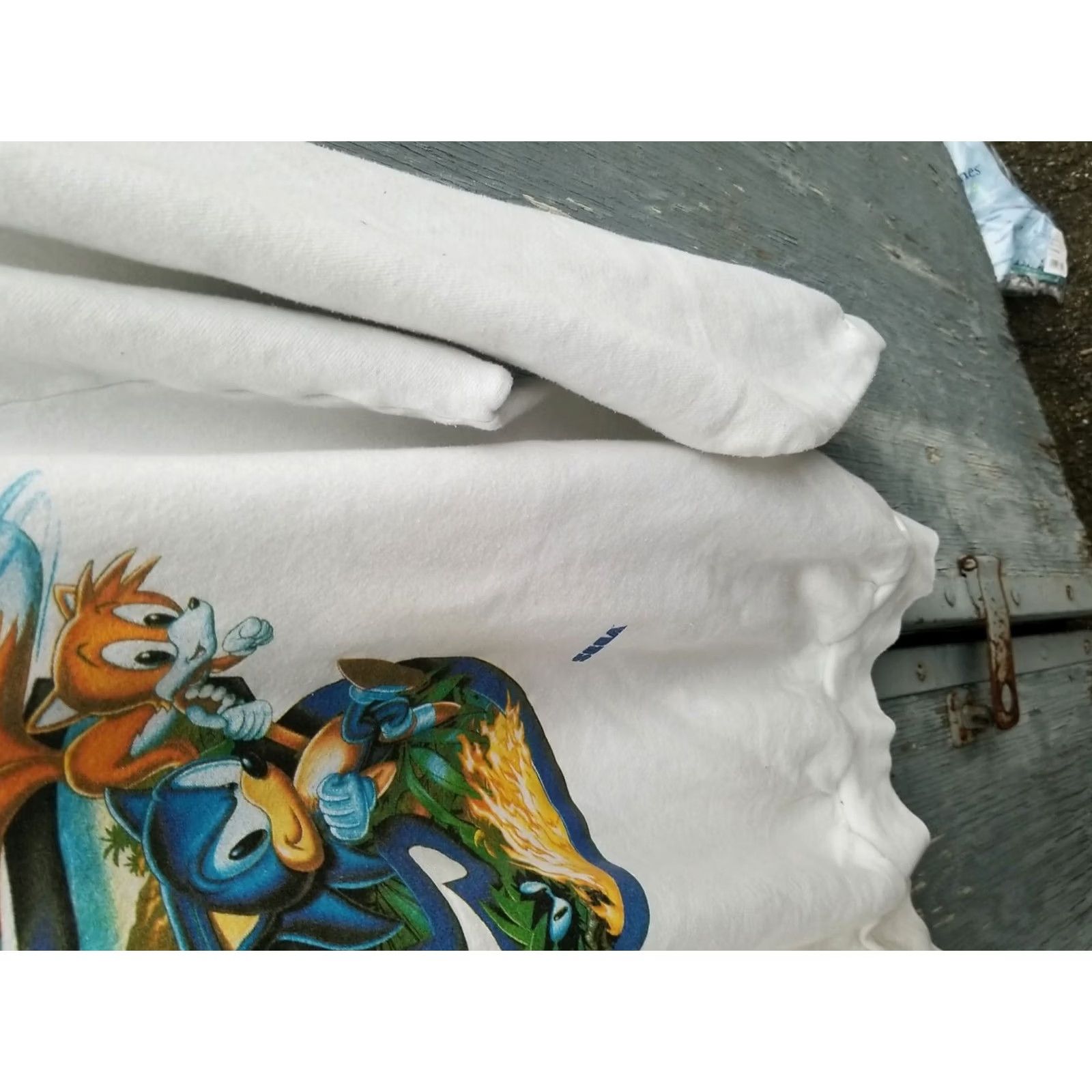 Fruit Of The Loom VINTAGE Sonic The Hedgehog 3 Crew Neck Sweatshirt Fruit of the Loom Men XL White Graphic Print 90s USA Sweatshirt Size US XL / EU 56 / 4 - 5 Thumbnail