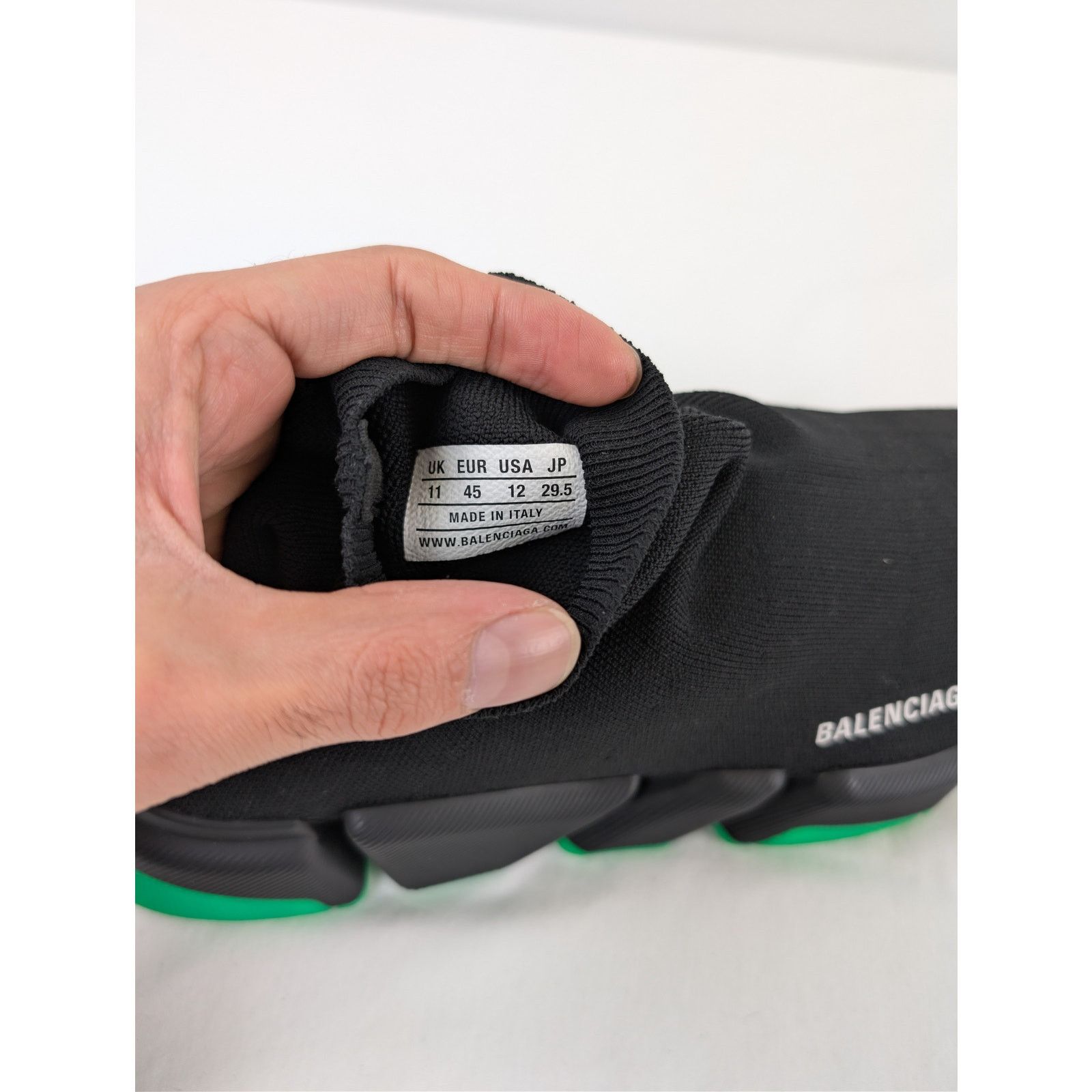 Balenciaga o1rshd1 Rec Knit/Clear Speed 2.0 Clearsole Sneakers in Black Size US 12 / EU 45 - 15 Thumbnail