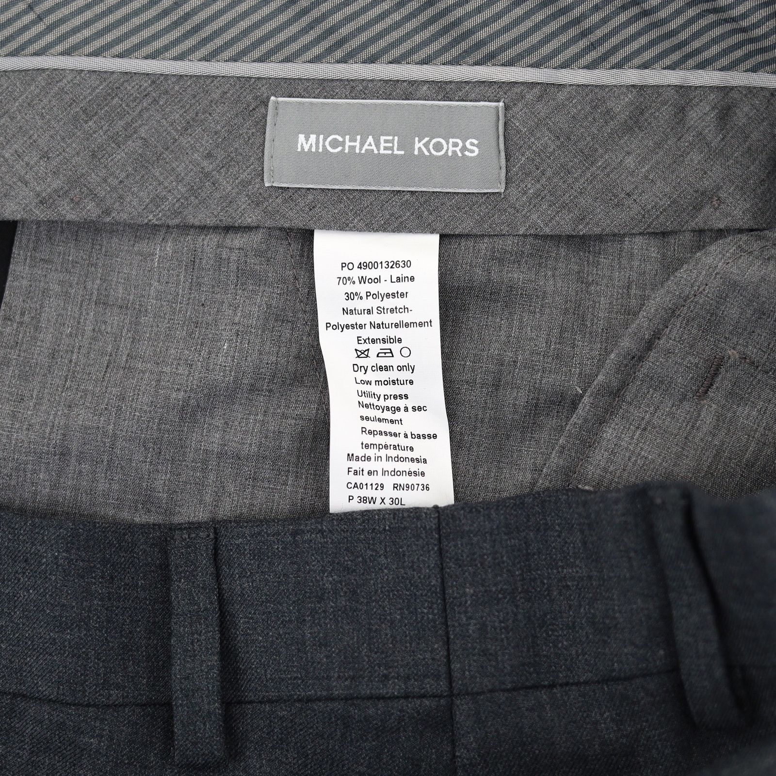 Michael Kors Michael Kors Men's Grey Wool Classic Suit Pants Size 38W 30L Size US 38 / EU 54 - 5 Thumbnail