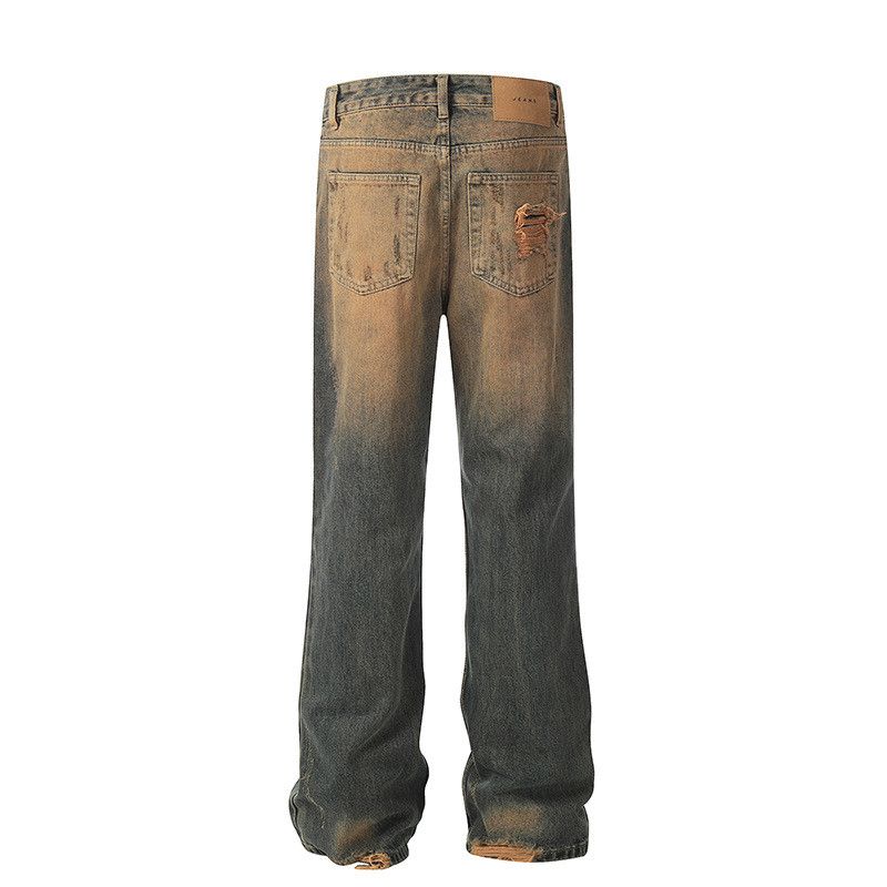 Vintage American retro washed distressed jeans Size US 32 / EU 48 - 2 Thumbnail