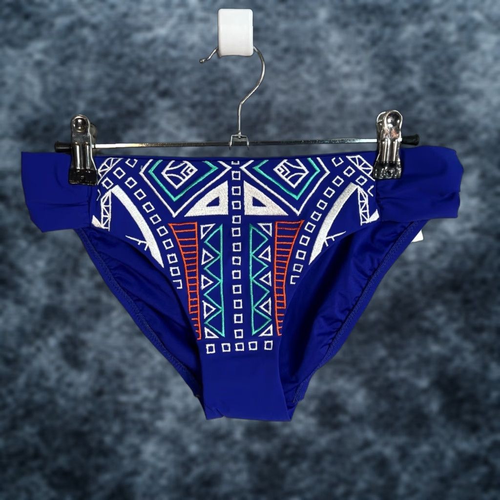 Trina Turk Trina Turk Bikini Bottom Womens Size 4 Blue Aztec Print Swim & Spa Collection Size 27" / US 4 / IT 40 - 1 Thumbnail