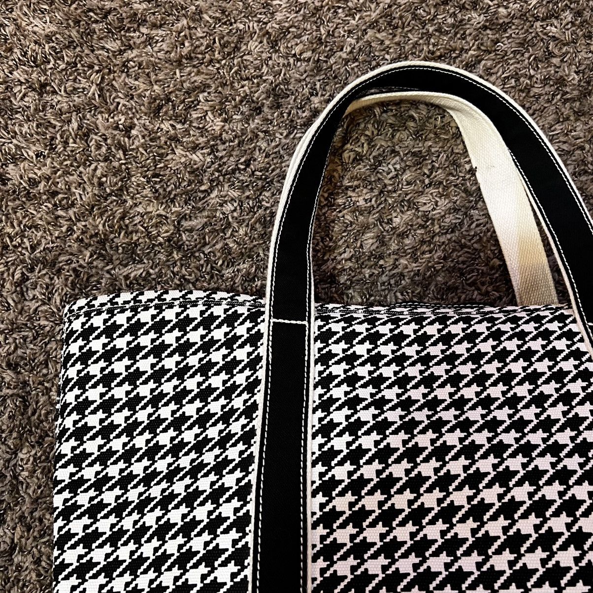 Lands' End Vintage Lands End Boat Tote Canvas Bag Large Houndstooth Size ONE SIZE - 8 Thumbnail