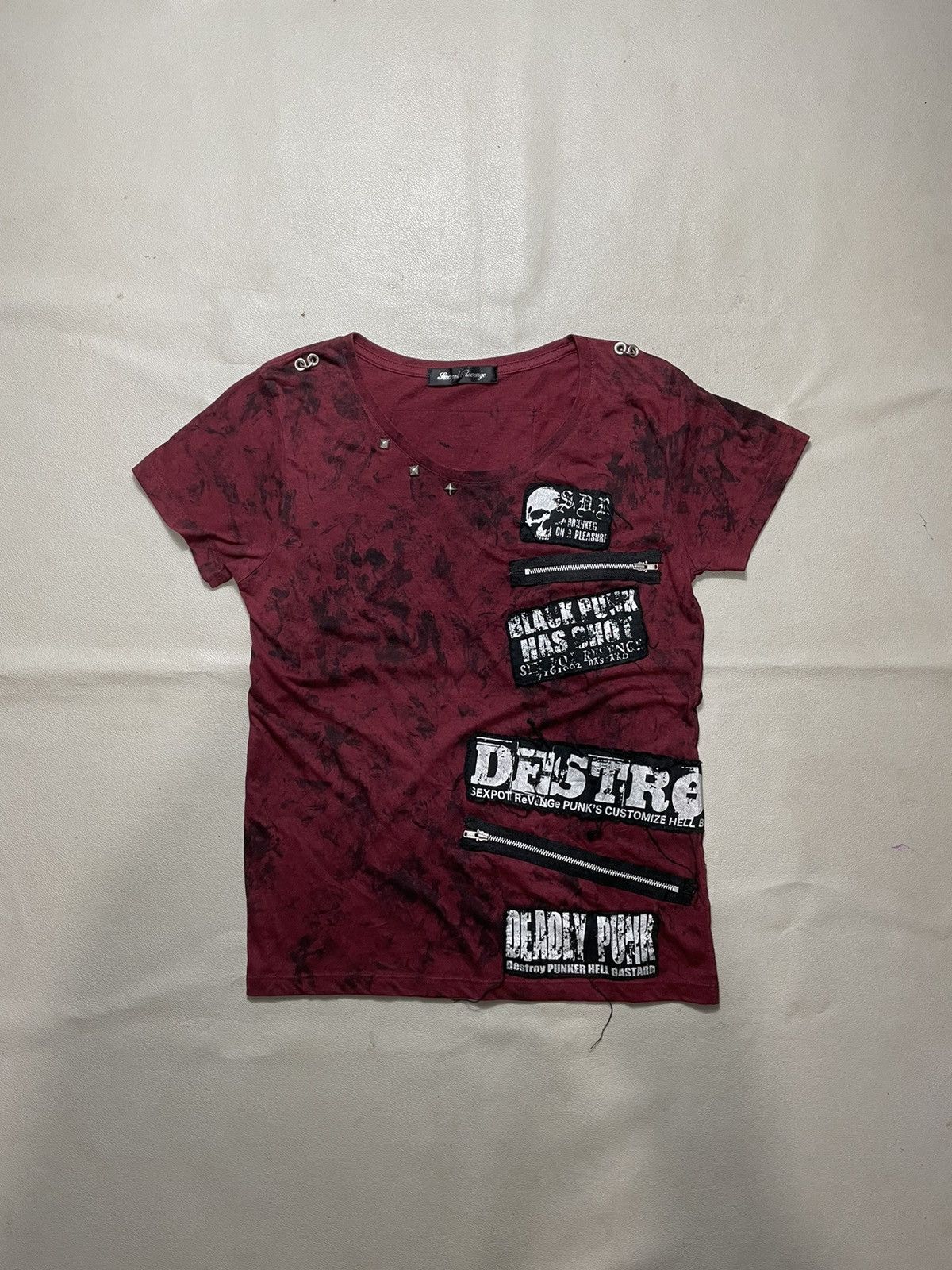 Sex Pot ReVeNGe Sexpot revenge Punks Patcwork Gothic tshirt vkei opium style Size US S / EU 44-46 / 1 - 1 Thumbnail