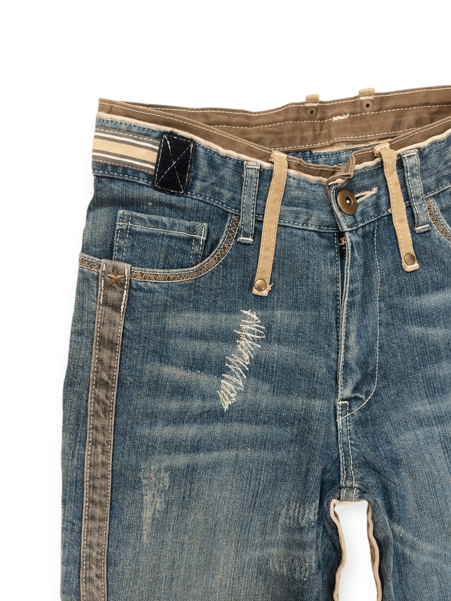 Other Vintage Flare Unopiu Distressed Denim Size 28" / US 6 / IT 42 - 9 Thumbnail
