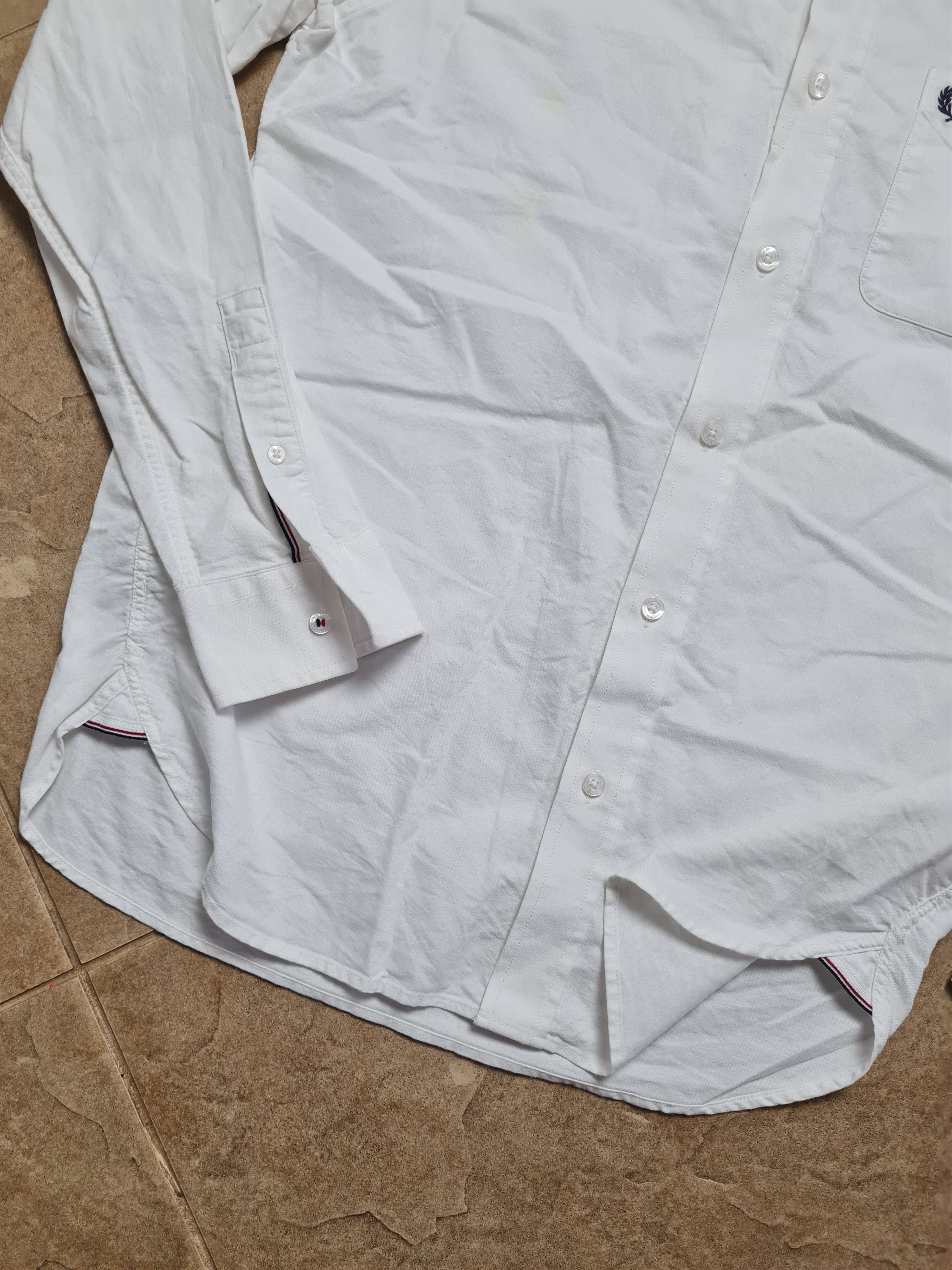 Fred Perry Fred Perry Oxford Shirt White Long Sleeve Cotton Button Down Size US M / EU 48-50 / 2 - 5 Thumbnail