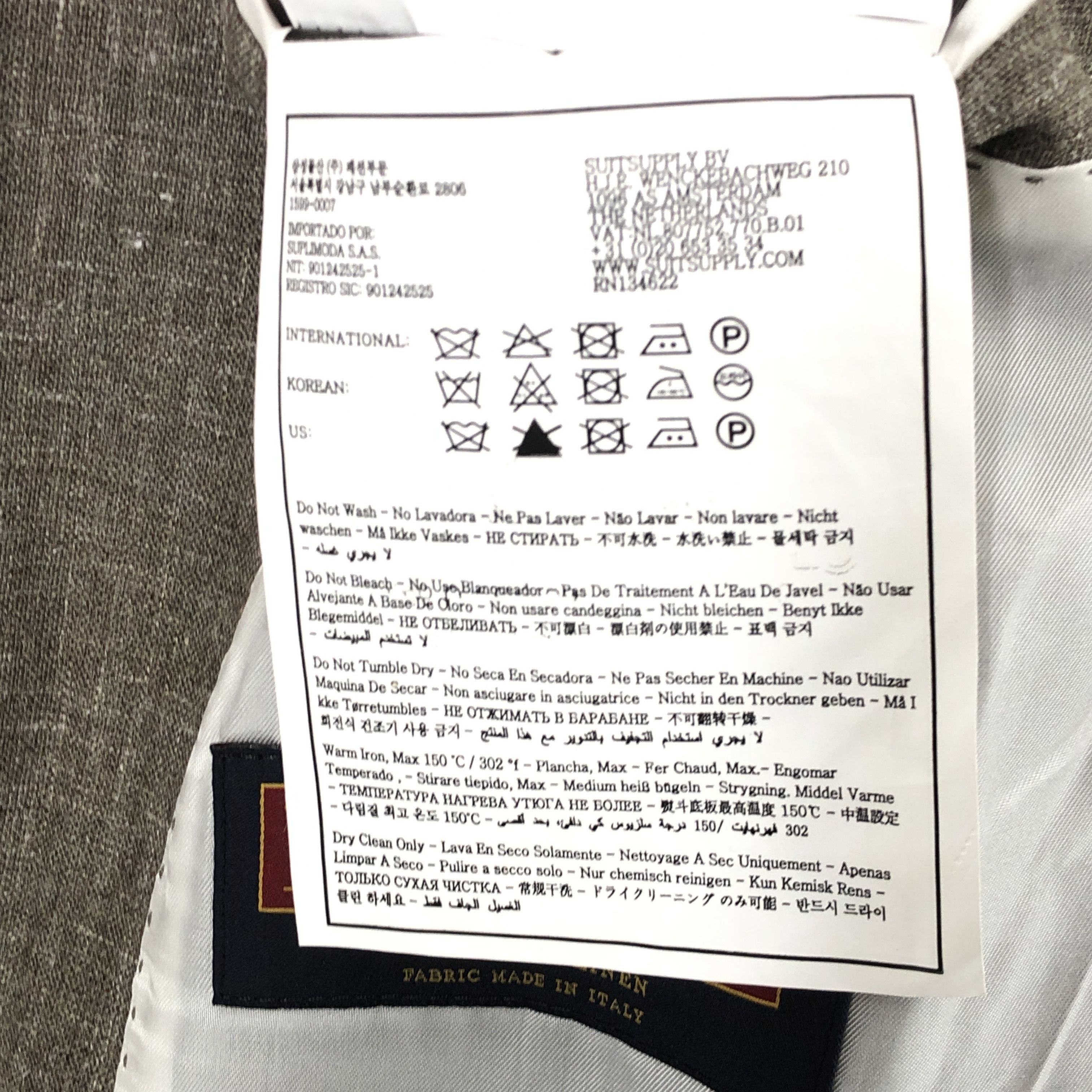Suitsupply Havana Jetted Wool Silk Linen Blazer EU:46 UK:36; US:36S Size 36S - 10 Thumbnail