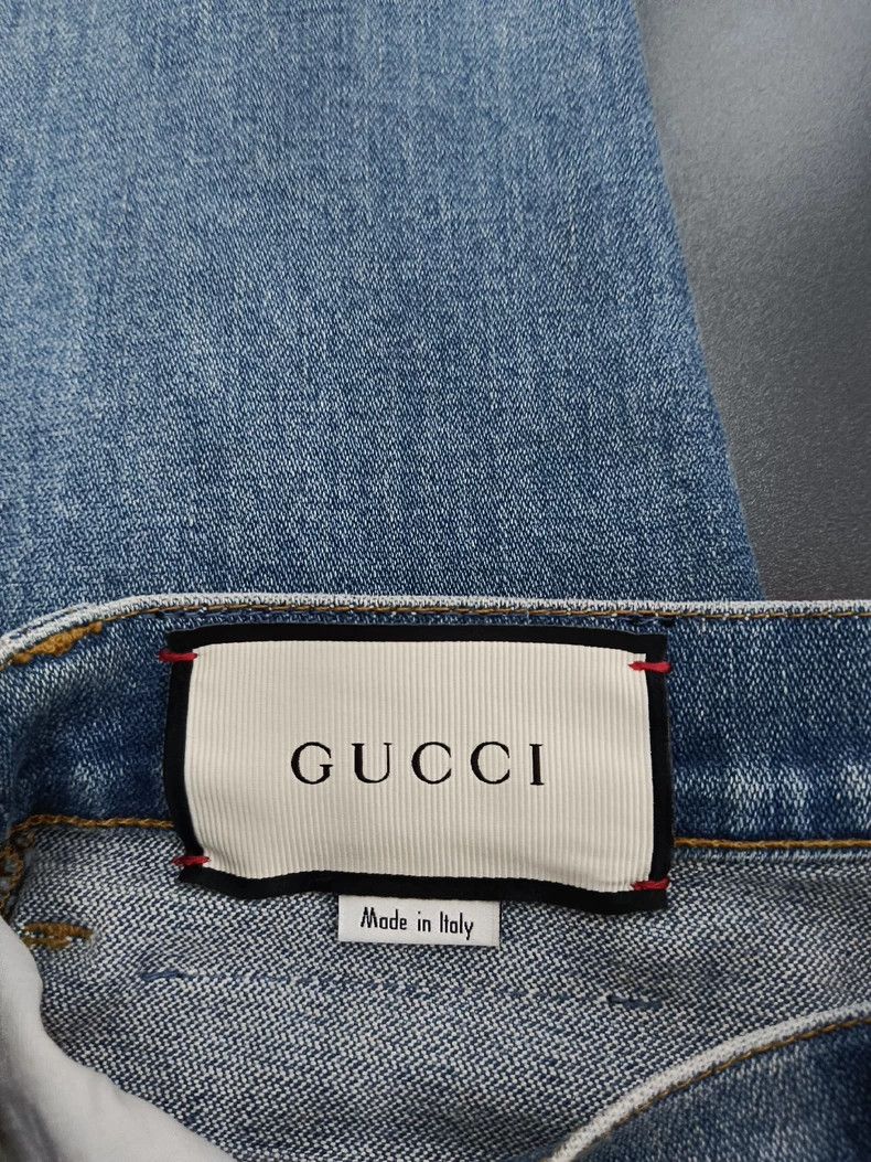 Gucci Gucci Strawberry embroidered denim trousers 2504-Nextarrow Size US 28 / EU 44 - 3 Thumbnail