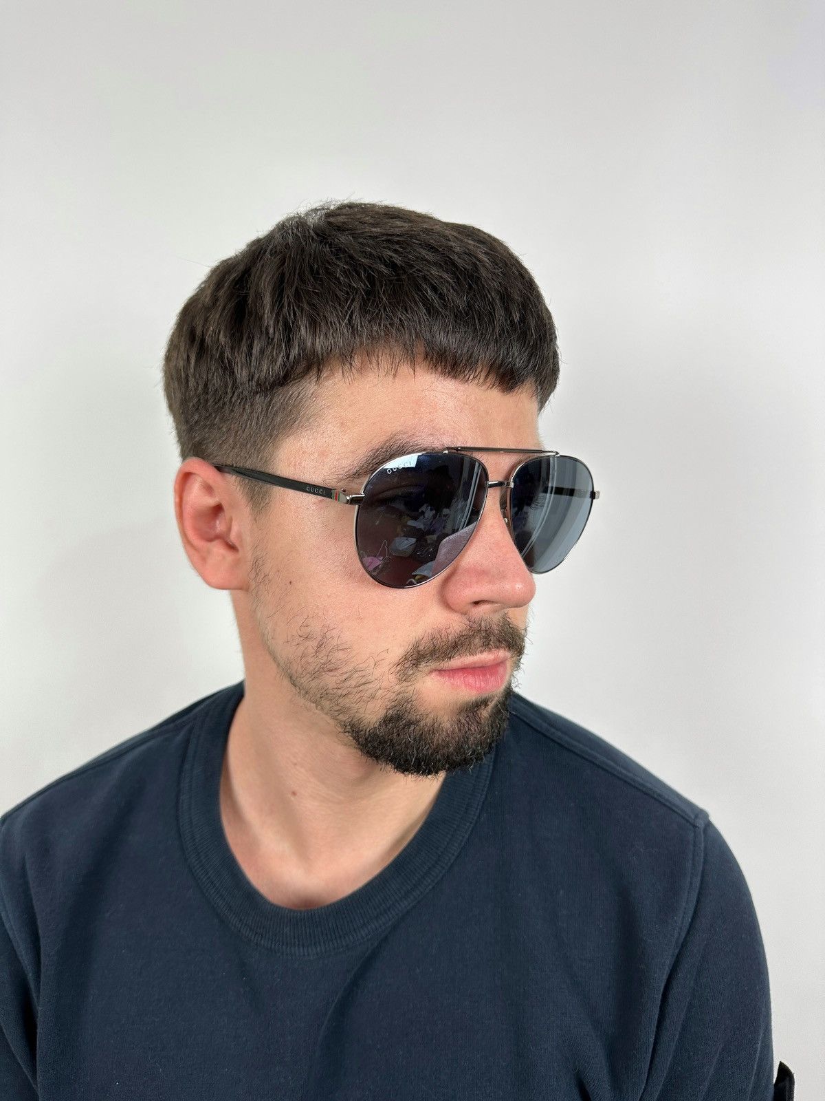 Gucci Gucci Pilot Aviator Sunglasses GG0043SA Size ONE SIZE - 3 Thumbnail