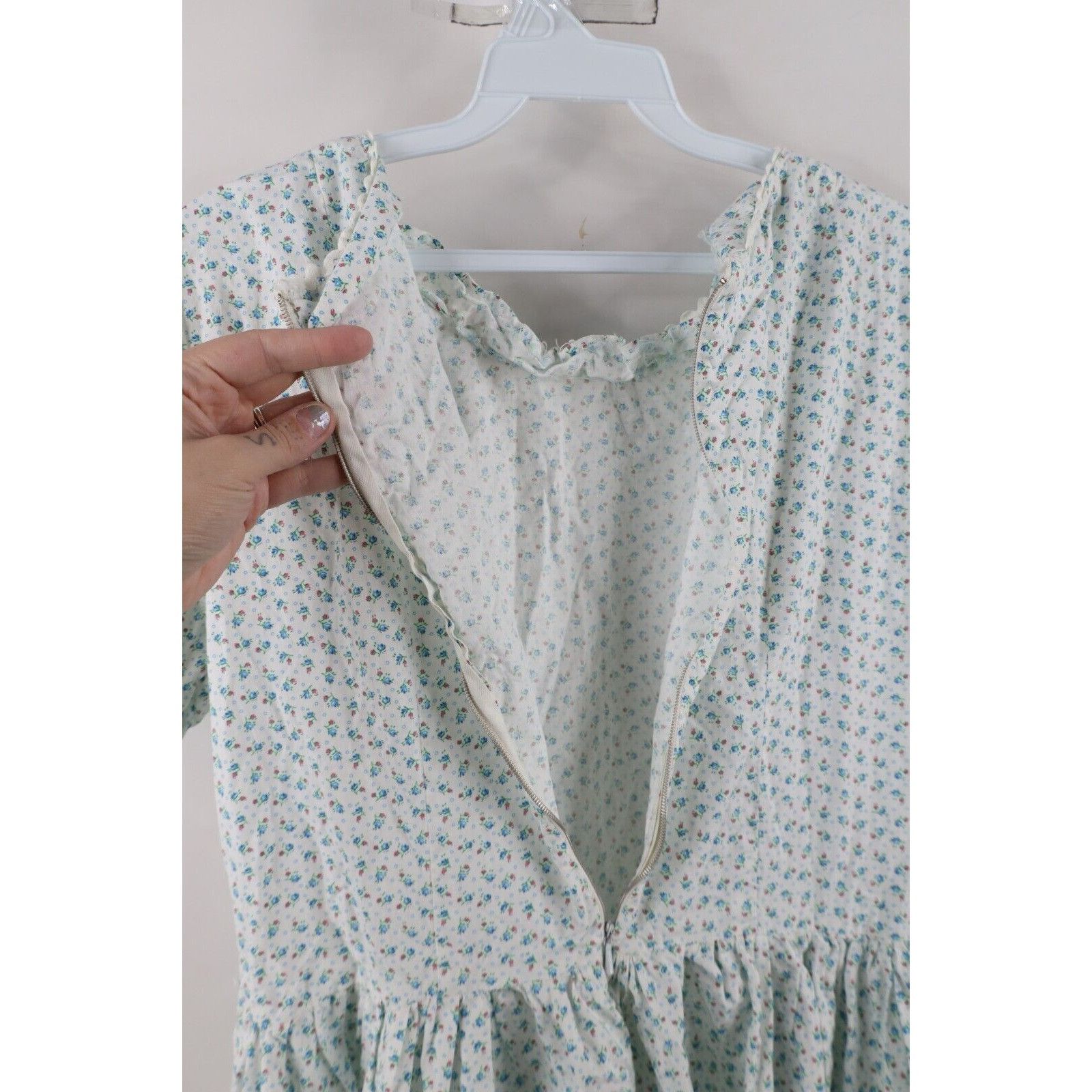 Vintage Vintage 60s 70s Country Primitive Prairie Fringed Dress Size XXL / US 16-18 / IT 52-54 - 10 Thumbnail