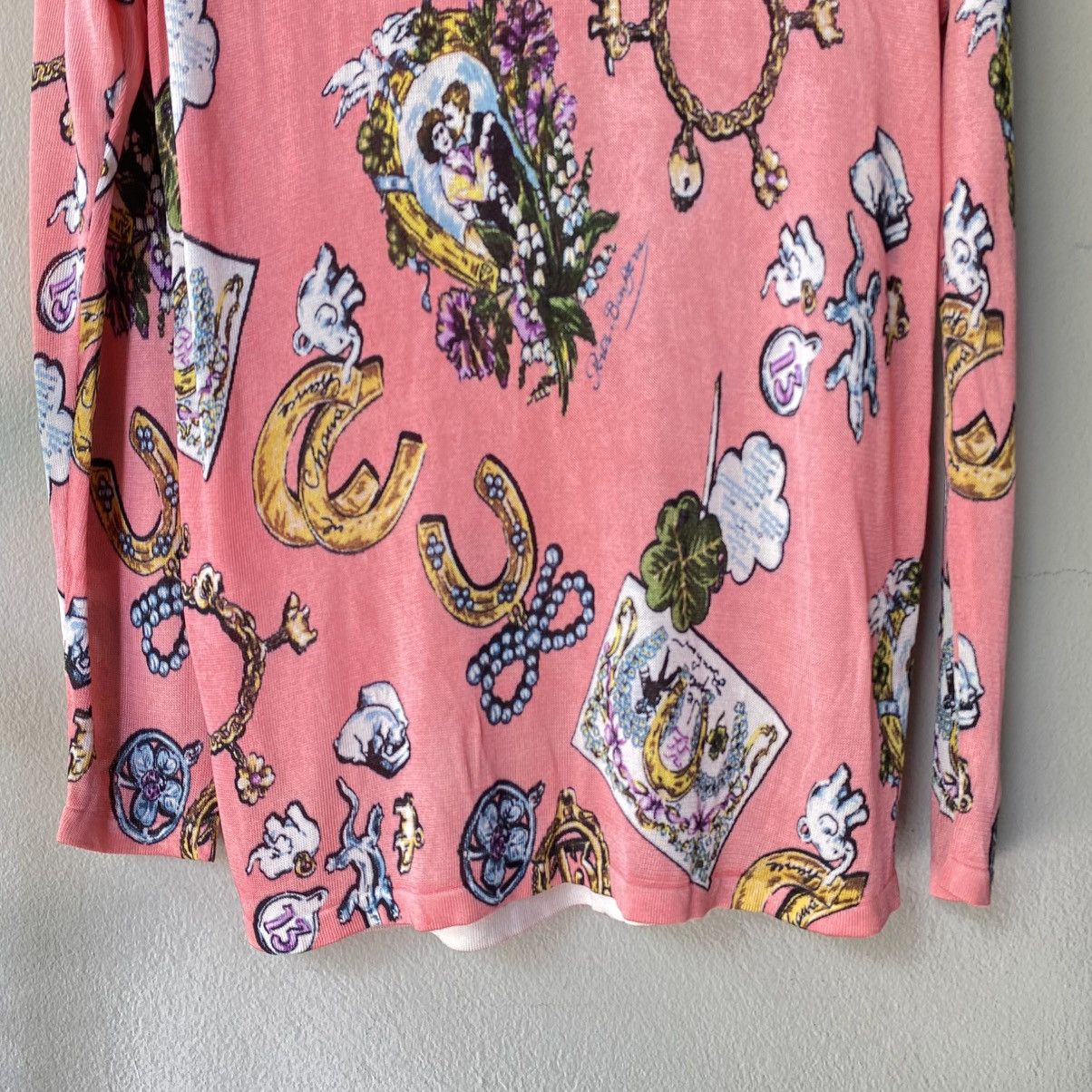 Karl Lagerfeld Karl Lagerfeld Pink Graphic Print Long Sleeve Top Size S / US 4 / IT 40 - 6 Thumbnail