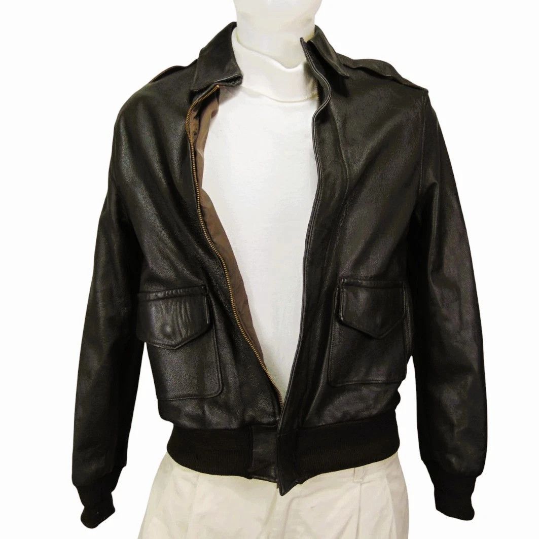 Other Vintage A-2 Goatskin Flight Jacket Brown USA 40 Size US M / EU 48-50 / 2 - 3 Thumbnail