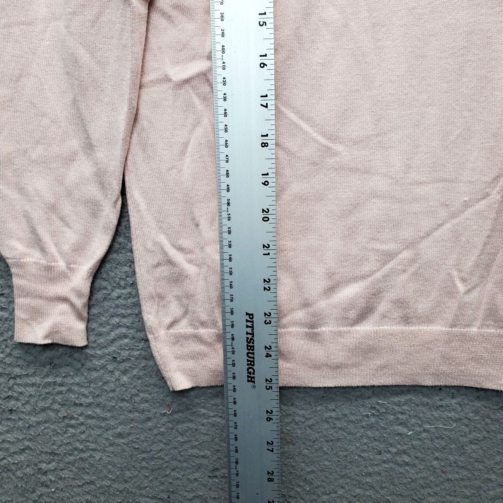 Worthington Worthington Womens Sweater Raglan Sleeve V-Neck Pullover M Pink Slim Knit Shirt Size M / US 6-8 / IT 42-44 - 3 Thumbnail