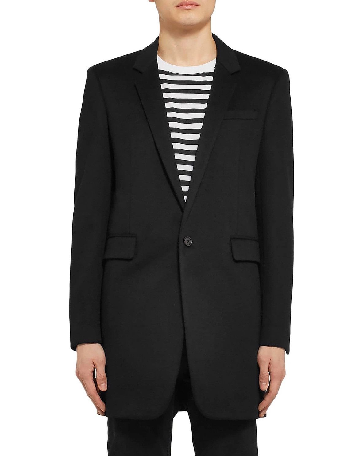Saint Laurent Paris Single-Breasted Wool Cashmere Coat Size US L / EU 52-54 / 3 - 1 Thumbnail