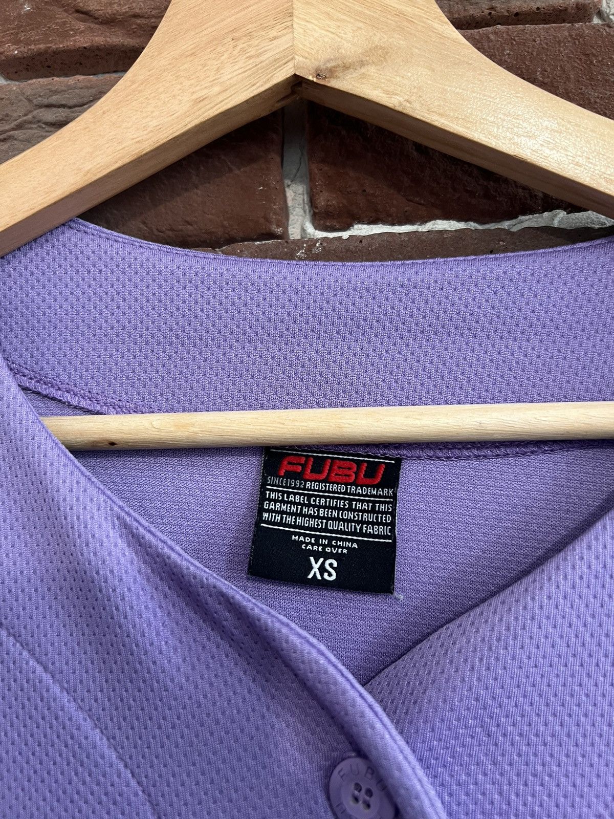 Fubu Vintage Fubu Baseball Jersey Button Ups T-Shirt Lavender XS Size US XS / EU 42 / 0 - 4 Thumbnail