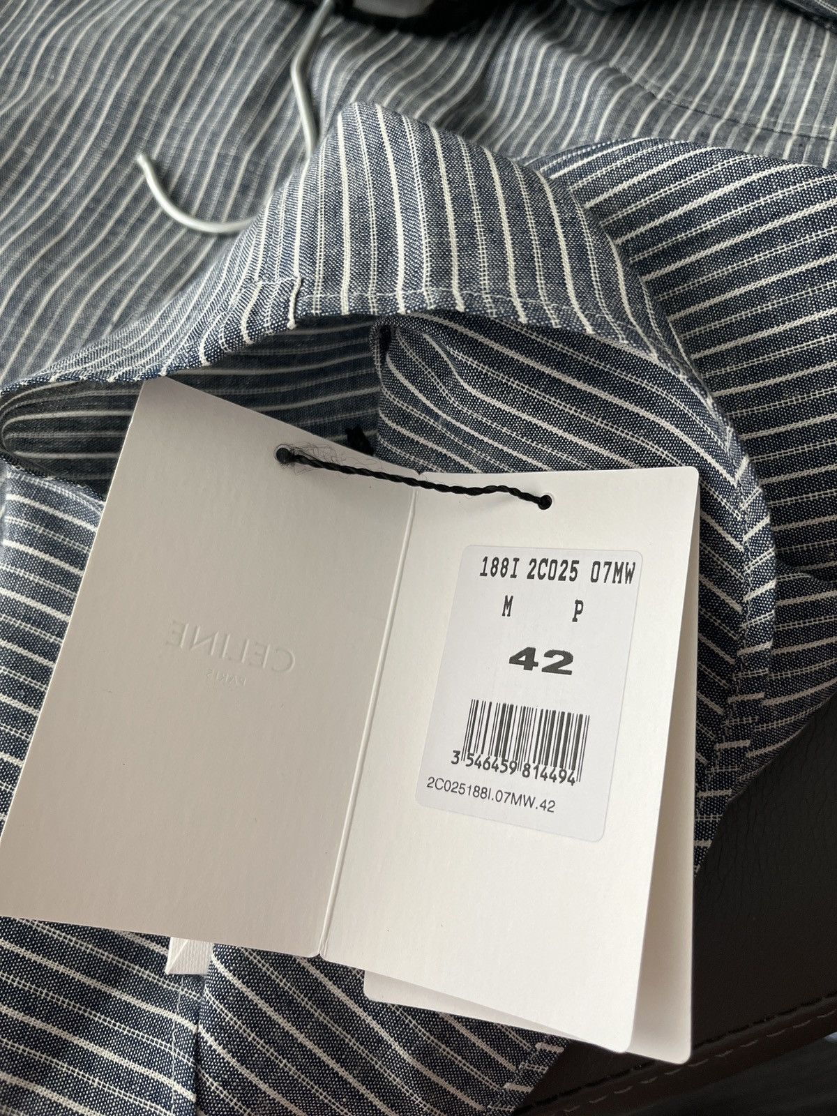 Celine × Hedi Slimane Rare Brand New Runway Hedi Slimane Shirt Limited Edition Size US L / EU 52-54 / 3 - 6 Thumbnail