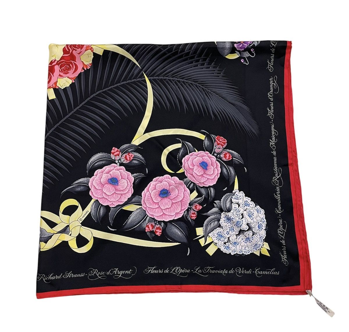 Hermes Vtg Hermes Carre 90 Fleurs de L'opera Silk Scarf Size ONE SIZE - 10 Thumbnail