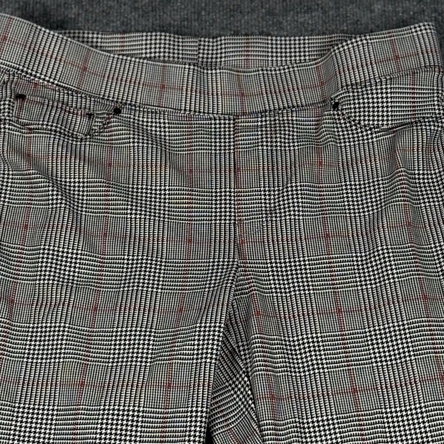 Vintage Seven7 Leggings Womens XL Gray High Rise Glen Plaid Pull On Jegging Stretch Size 40" / US 18 - 2 Thumbnail