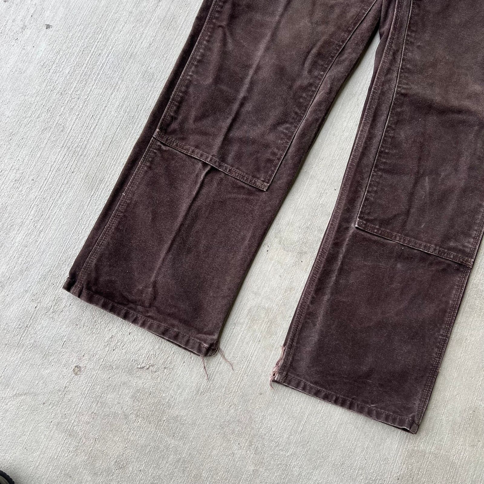 Carhartt × Vintage Carhartt brown WOMENS double knee work wear carpenter pants Size US 31 - 4 Thumbnail