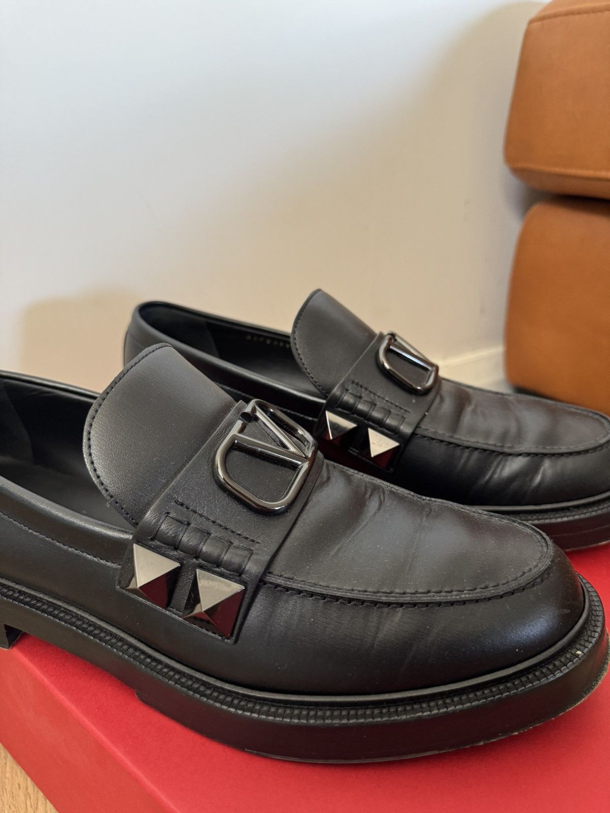 Valentino Valentino Garavani Stud Sign Slip-On Loafers | Grailed