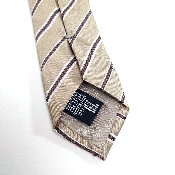 Armani Collezioni VTG 1980s Armani Collezioni Giorgio Tie Necktie Striped Silk Size ONE SIZE - 6 Thumbnail