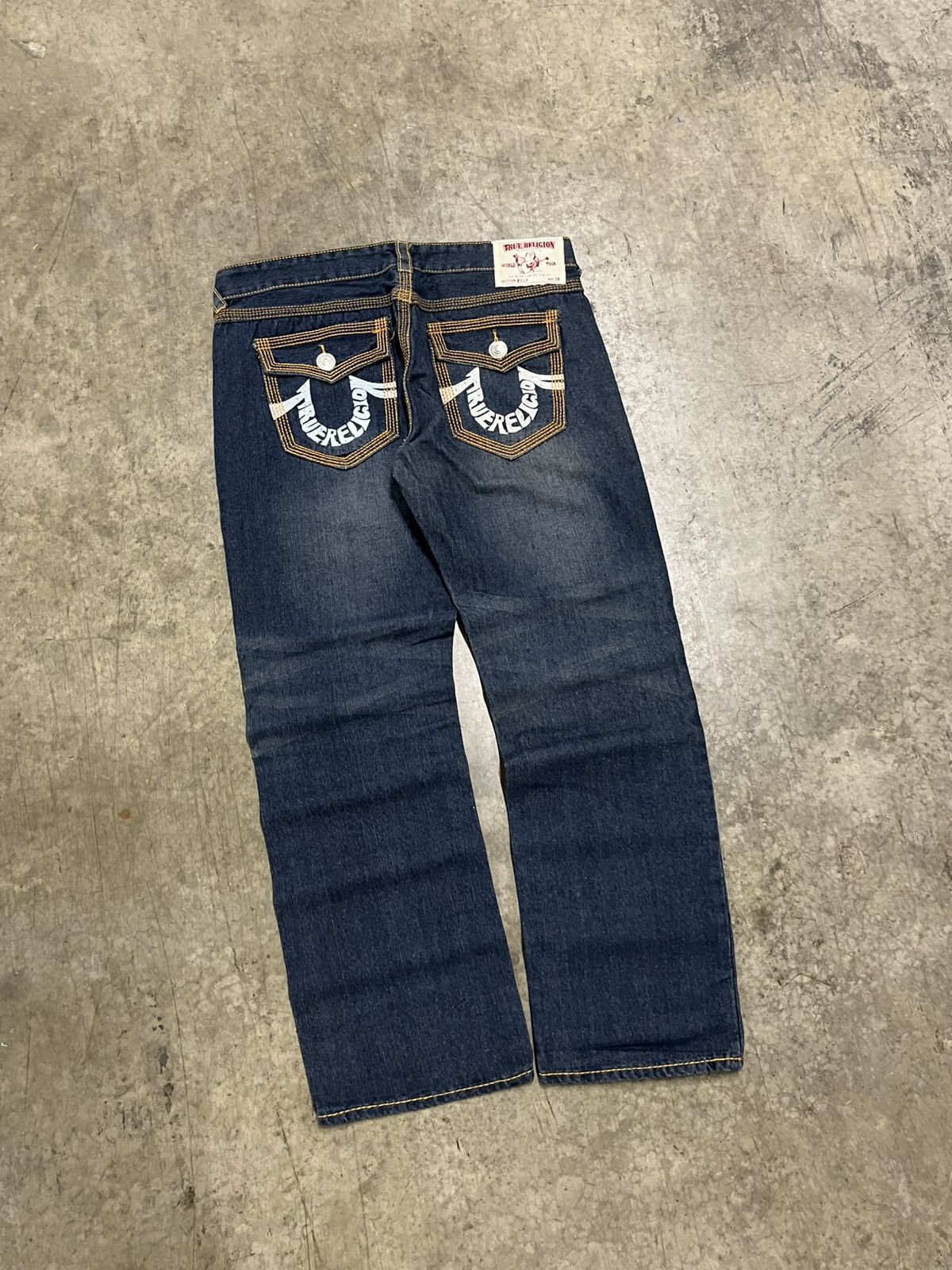 True Religion × Vintage True religion baggy fit denim wide leg skater streetwear Size US 38 / EU 54 - 2 Thumbnail