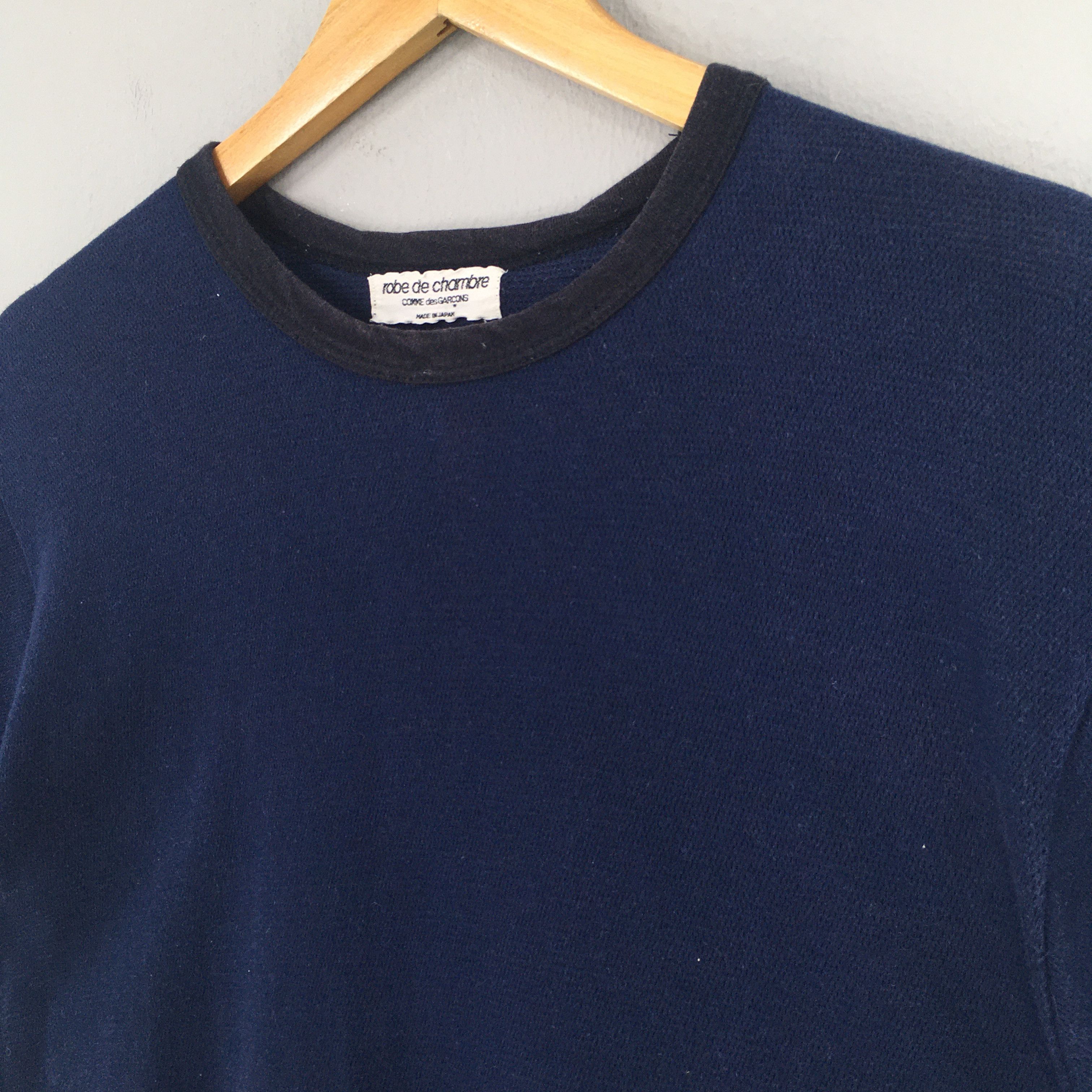 Comme des Garcons Vintage Comme Des Garcons Plain Blue Tshirt Medium Size US M / EU 48-50 / 2 - 3 Thumbnail