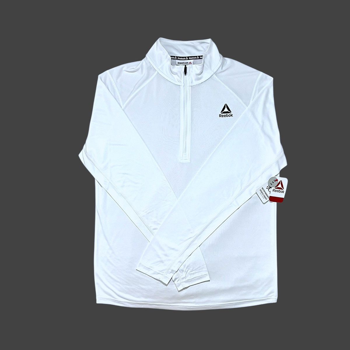 Reebok Reebok Men’s White Trail Long Sleeve Active Sweatshirt Sz L Size US L / EU 52-54 / 3 - 12 Thumbnail