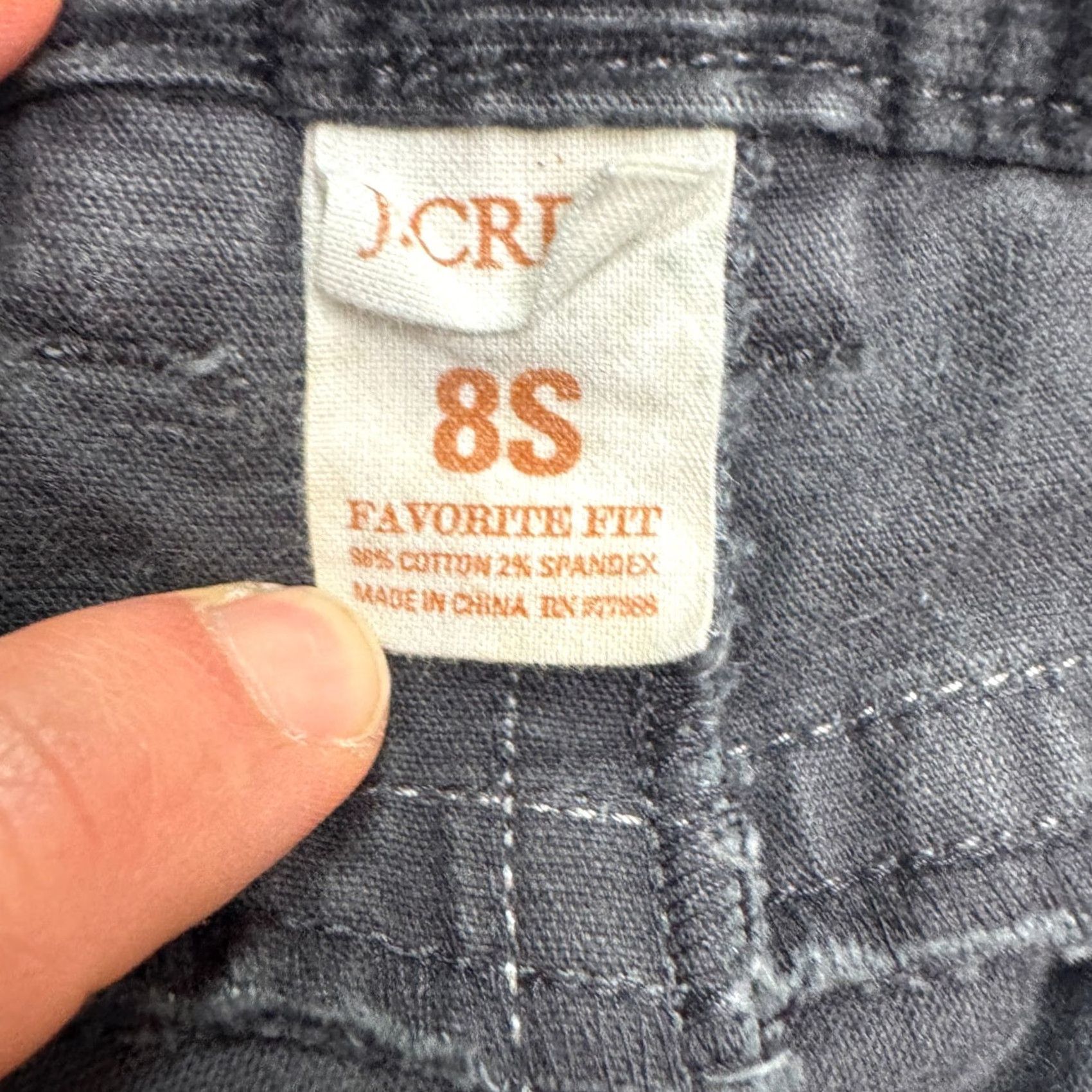 J.Crew J.Crew Favorite Fit Corduroy Pants Womens 8 Short Charcoal Gray Mid Rise Stretch Regular Size 30" / US 8 / IT 44 - 7 Thumbnail