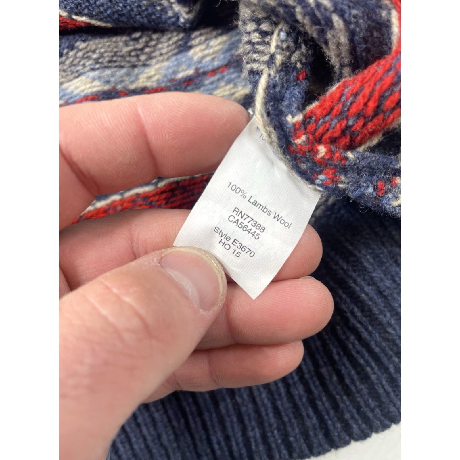 J.Crew VINTAGE J.CREW Sweater Crew Neck Long Sleeve Pullover Blue 100% Lambswool Classic L Mens Fair Isle Knit Nordic Fall Winter Skiing Size US L / EU 52-54 / 3 - 6 Thumbnail