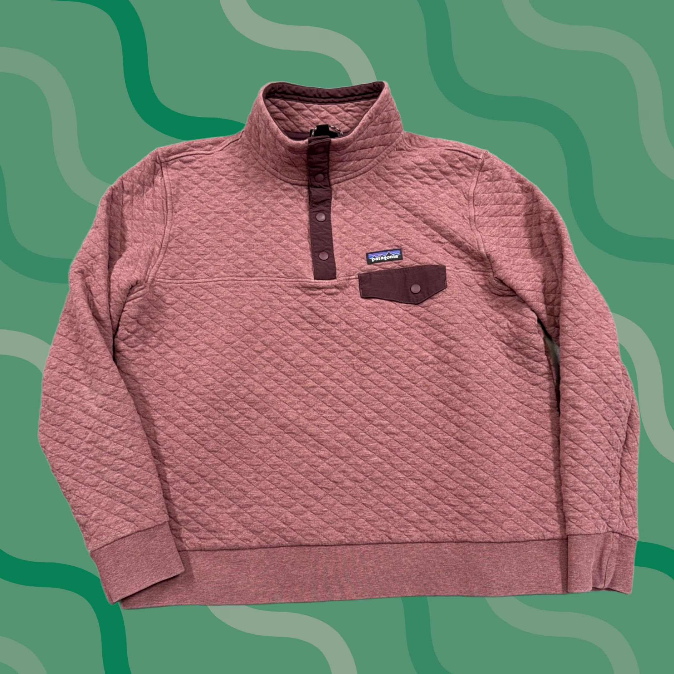 Patagonia Patagonia Sweatshirt Womens XL Pink Organic Cotton Quilt Snap-T Pullover Size XL / US 12-14 / IT 48-50 - 1 Thumbnail