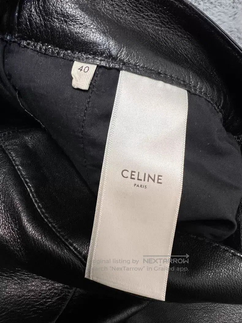 Celine CELINE Sheepskin Straight Leg Flared Trousers Size 39" - 4 Thumbnail