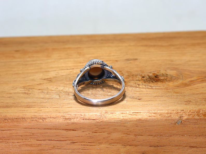 Handmade Smoky Quartz Ring, Handmade Sterling Silver Promise Ring Size ONE SIZE - 6 Thumbnail