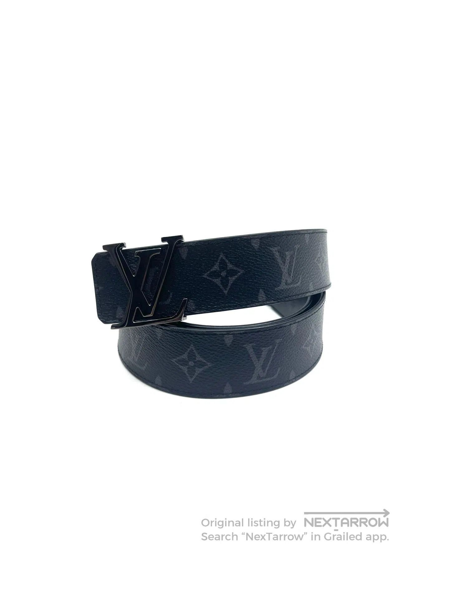 Louis Vuitton LV Initiales Monogram Leather Belt. Size ONE SIZE - 2 Thumbnail
