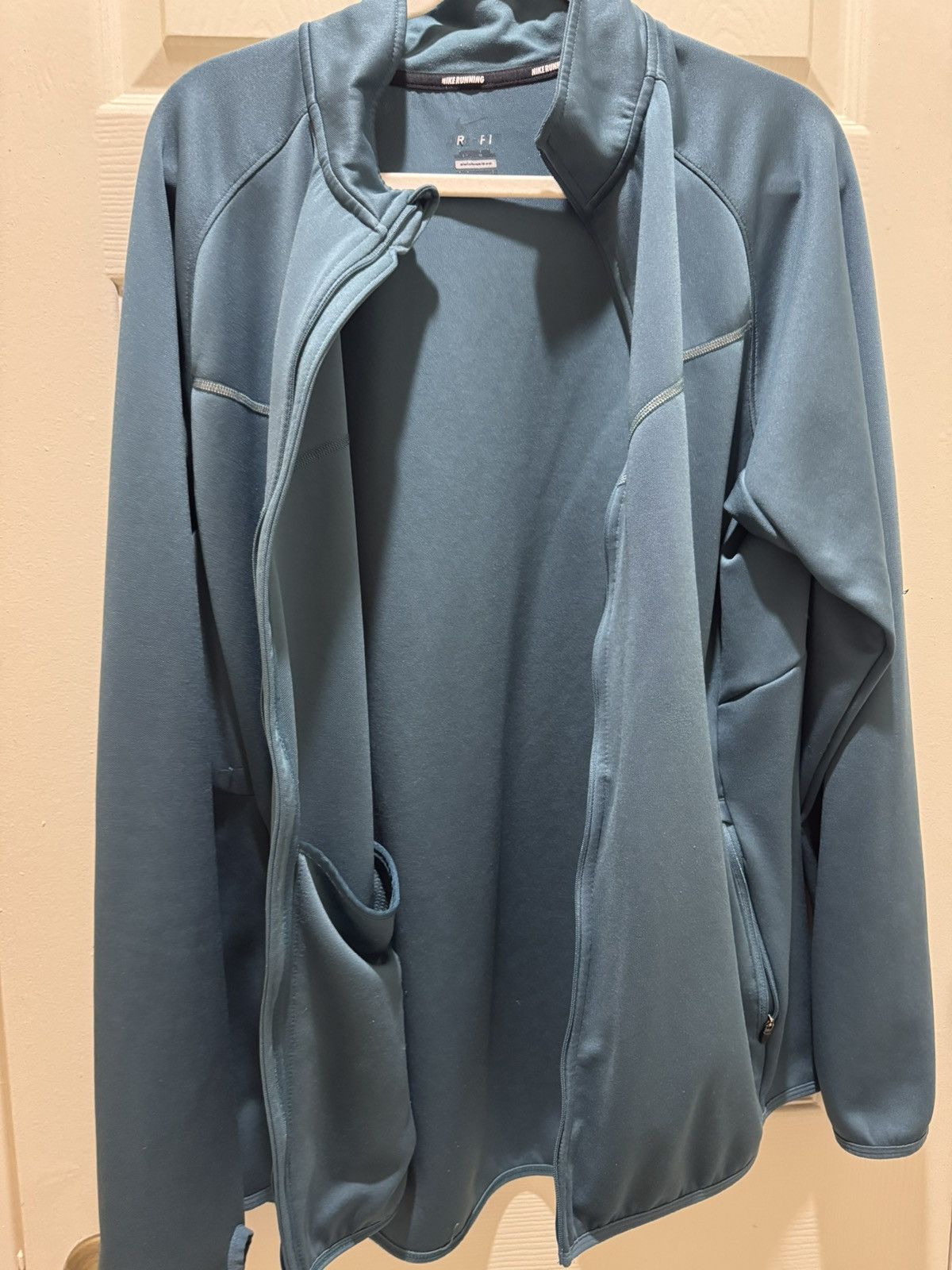 Nike Nike running Jacket Teal Dri-Fit Full Zip polyester sweater Size US XL / EU 56 / 4 - 7 Thumbnail