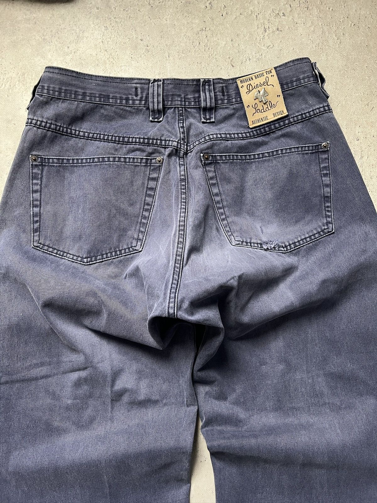 Diesel Washed blue Diesel baggy retro jeans pants y2k Size US 35 - 11 Thumbnail