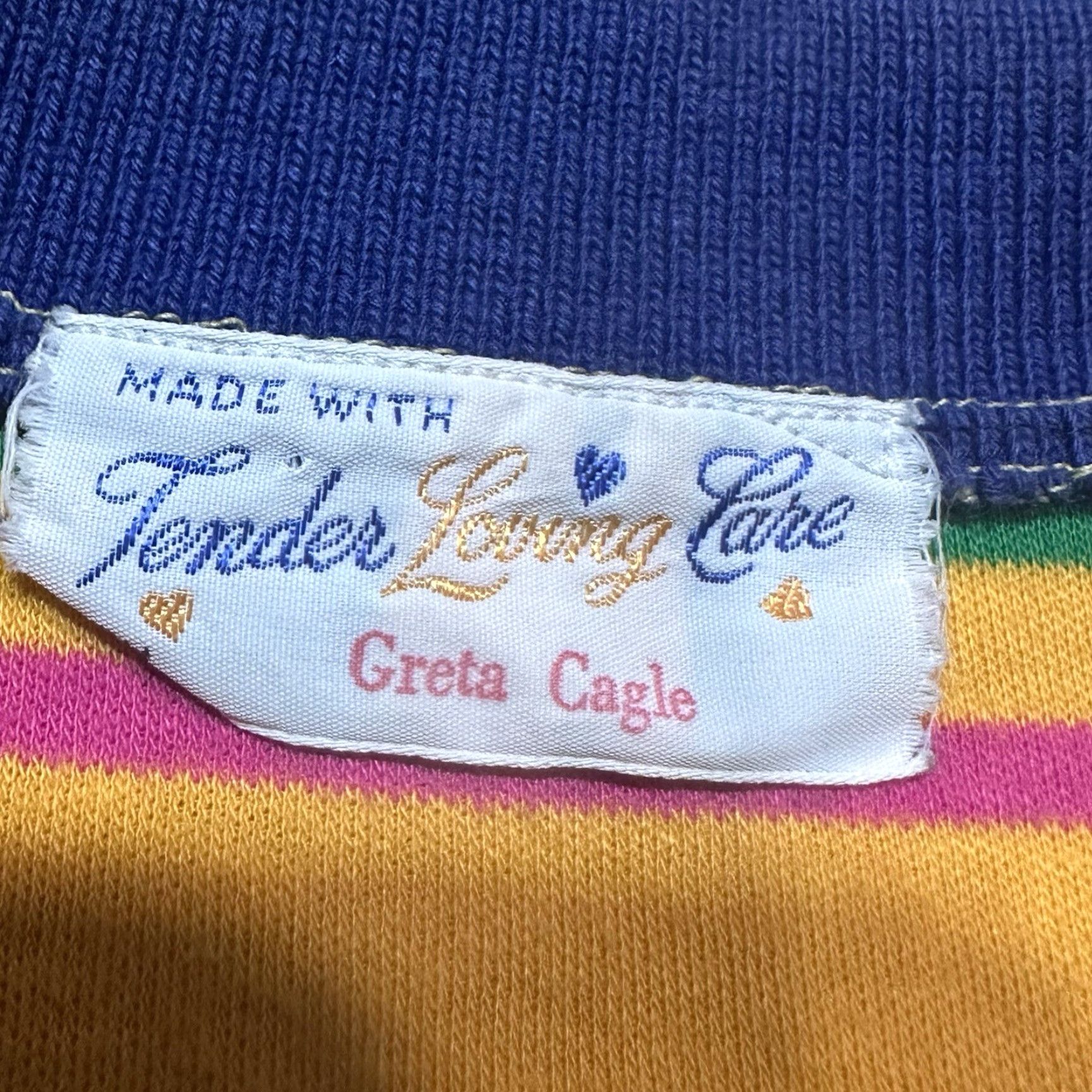 Vintage VINTAGE 80s Greta Cagle Tender Loving Care Polo Shirt Womens XL Striped Blue Cotton Blend Polyester Casual Short Sleeve Size XL / US 12-14 / IT 48-50 - 4 Thumbnail