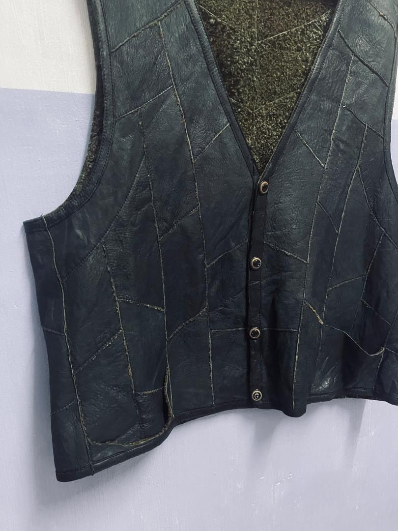 Japanese Brand Vintage Reversible Malubel Sydney Lamb Leather Patchwork Size US L / EU 52-54 / 3 - 3 Thumbnail