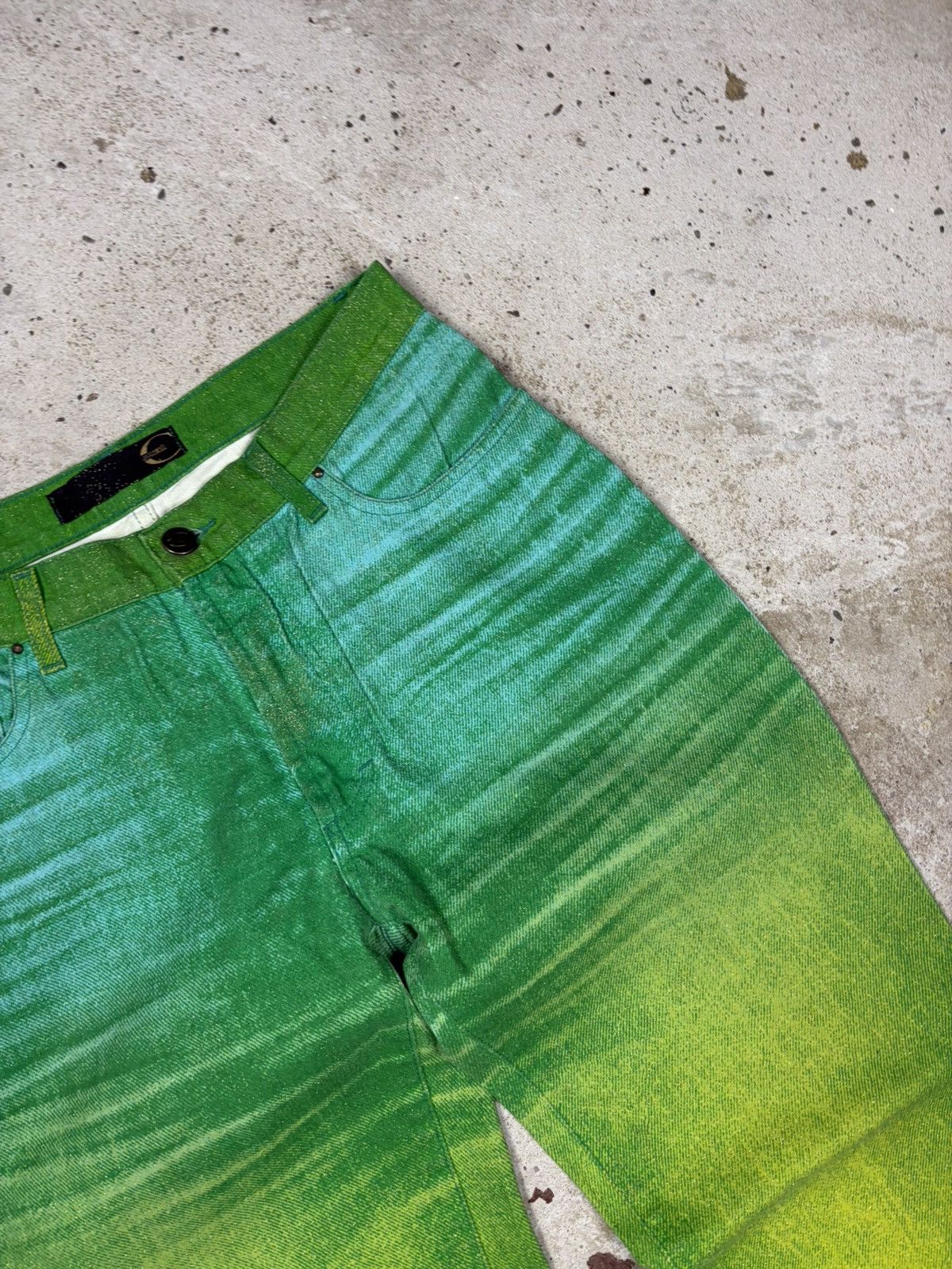 Just Cavalli Vintage 2000s Roberto Just Cavalli Psychodelic Flare Pants Size 27" / US 4 / IT 40 - 8 Thumbnail