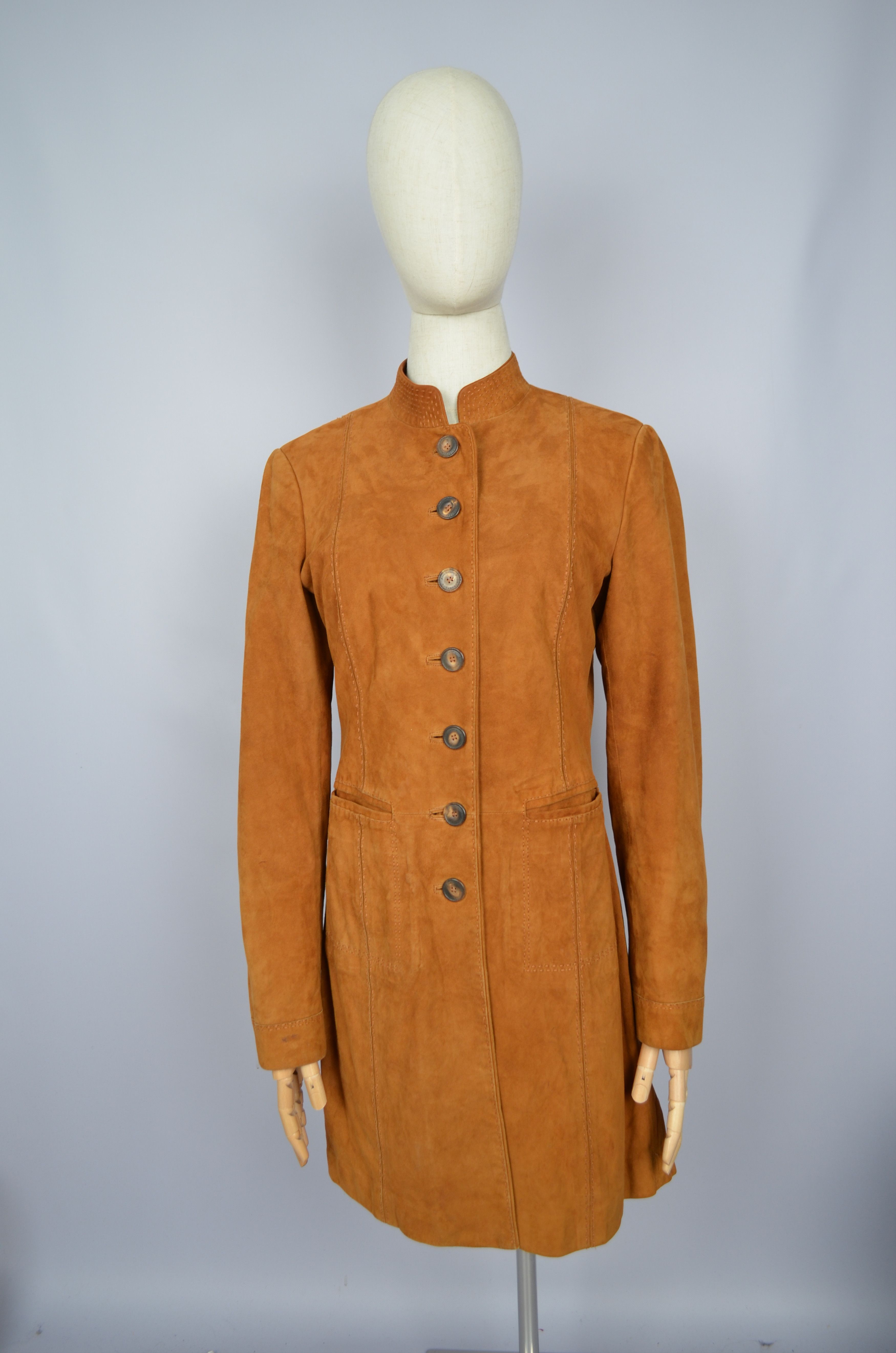 Designer Kleider Habsburg Manufaktur Lambskin Suede Brown Jacket US8 Size M / US 6-8 / IT 42-44 - 15 Thumbnail