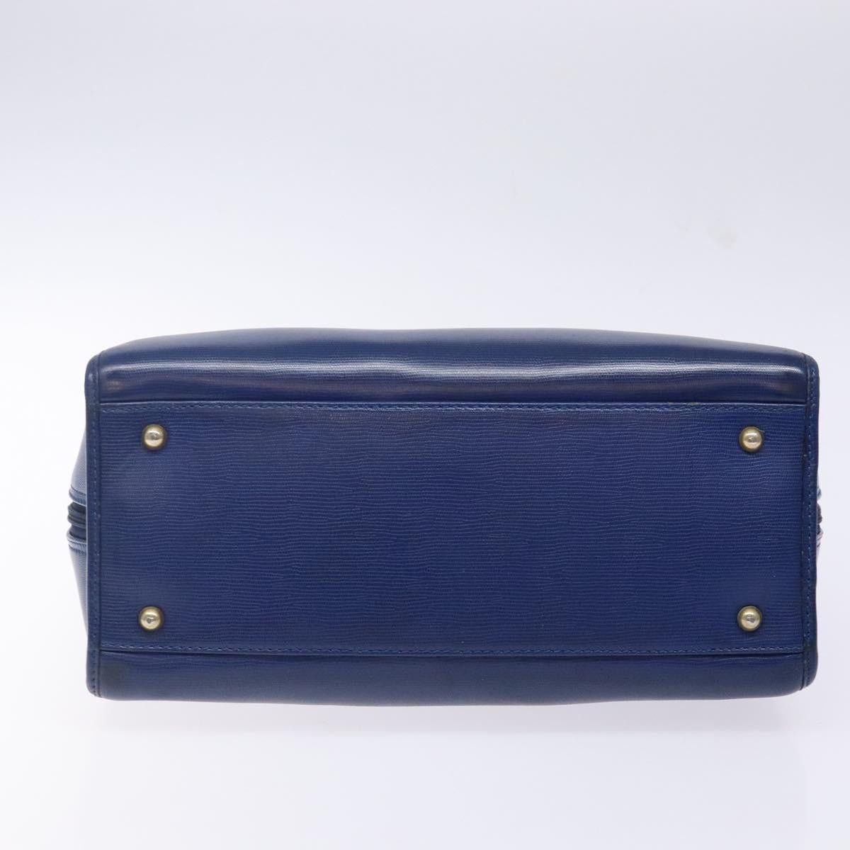Celine CELINE Hand Bag Leather Blue Gold Size ONE SIZE - 9 Thumbnail