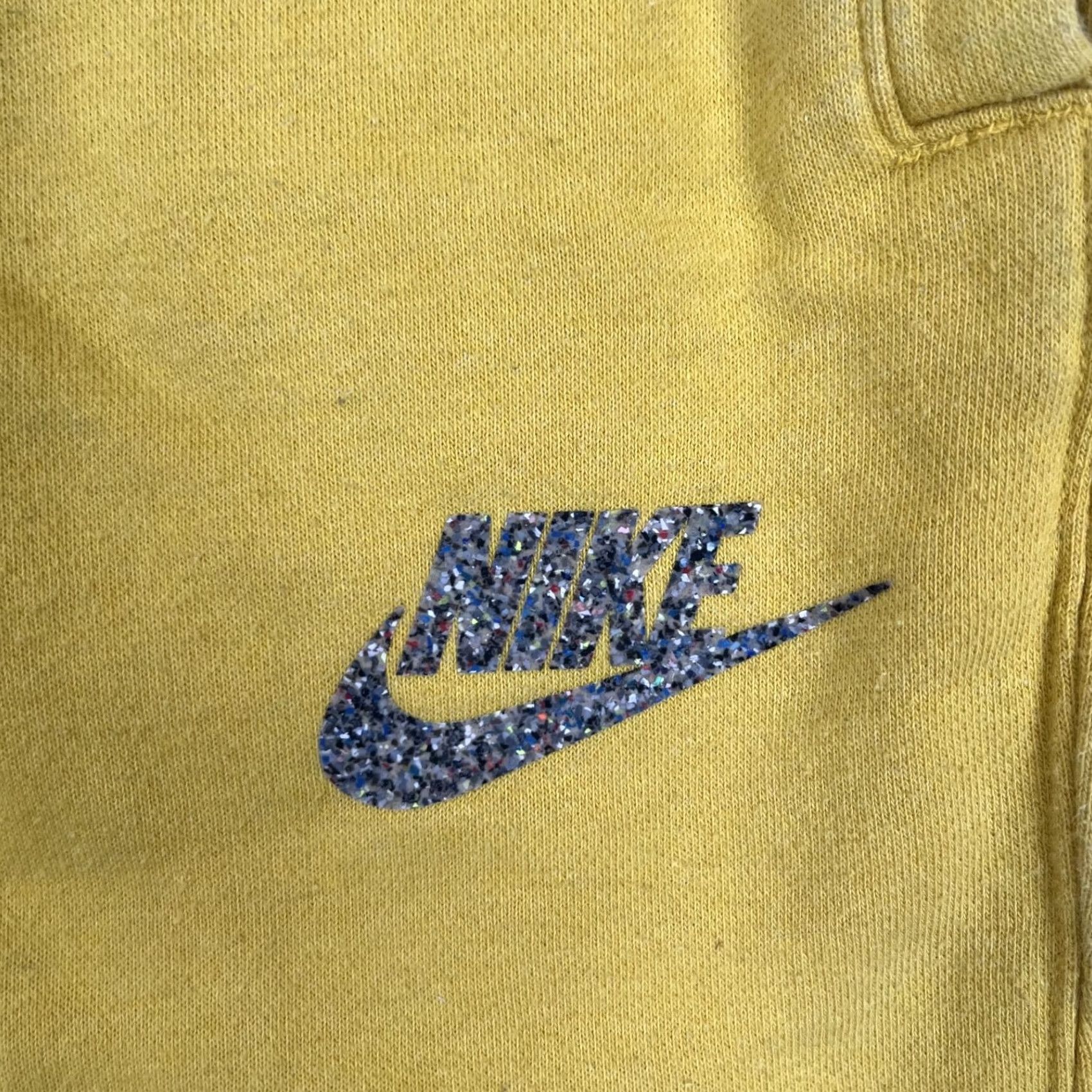 Nike Nike Mens Athletic Shorts Small Yellow Swoosh Fleece Gym Running Y2K Size US 29 - 2 Thumbnail