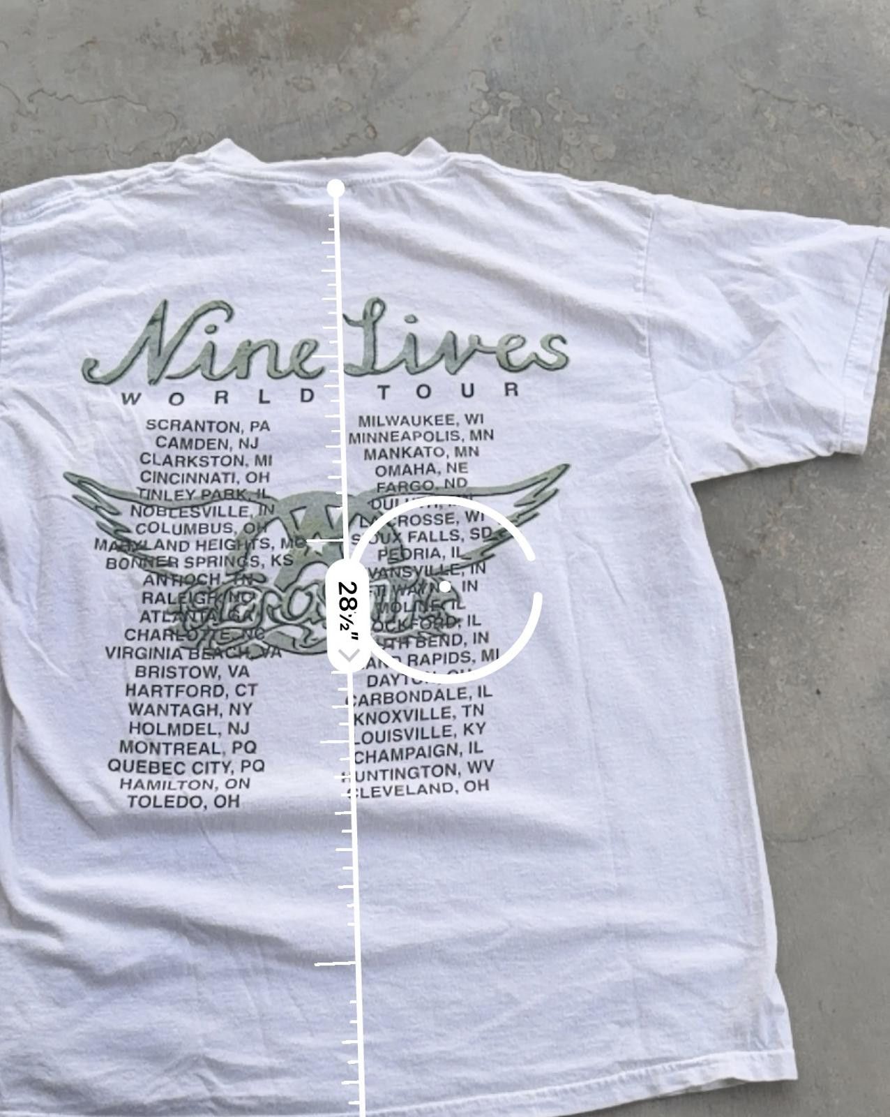 Tultex Aerosmith Nine Lives World Tour Vintage T-Shirt Size XL Size US XL / EU 56 / 4 - 7 Thumbnail